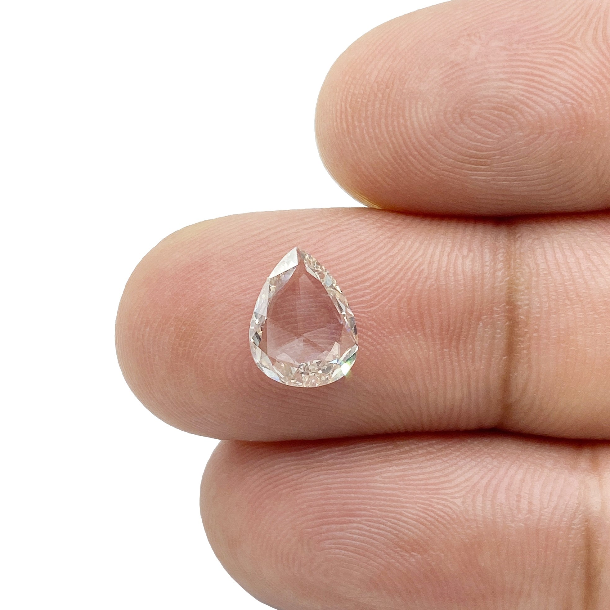 0.99ct | Champagne VS Pear Shape Rose Cut Diamond