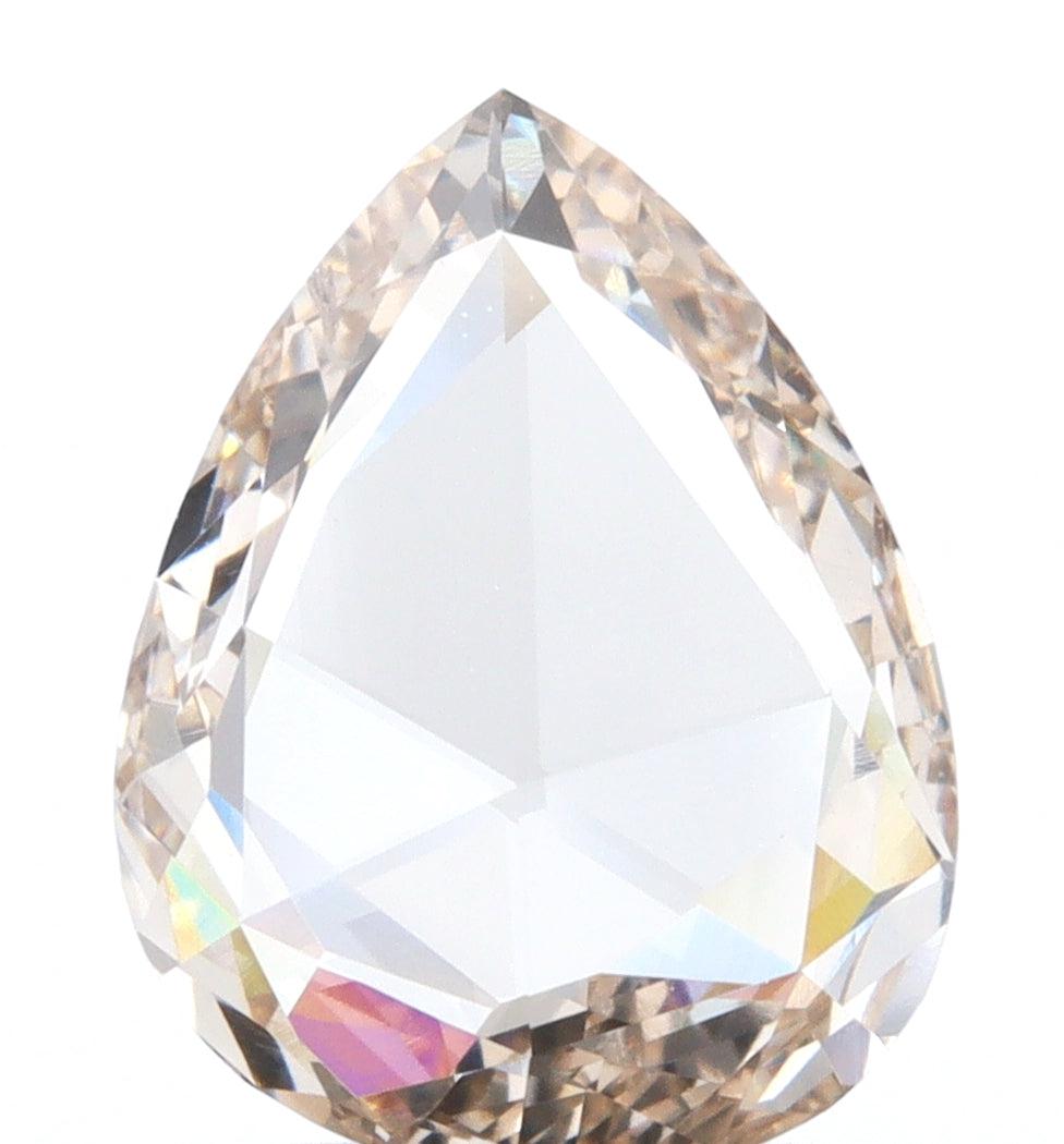 0.99ct | Champagne VS Pear Shape Rose Cut Diamond