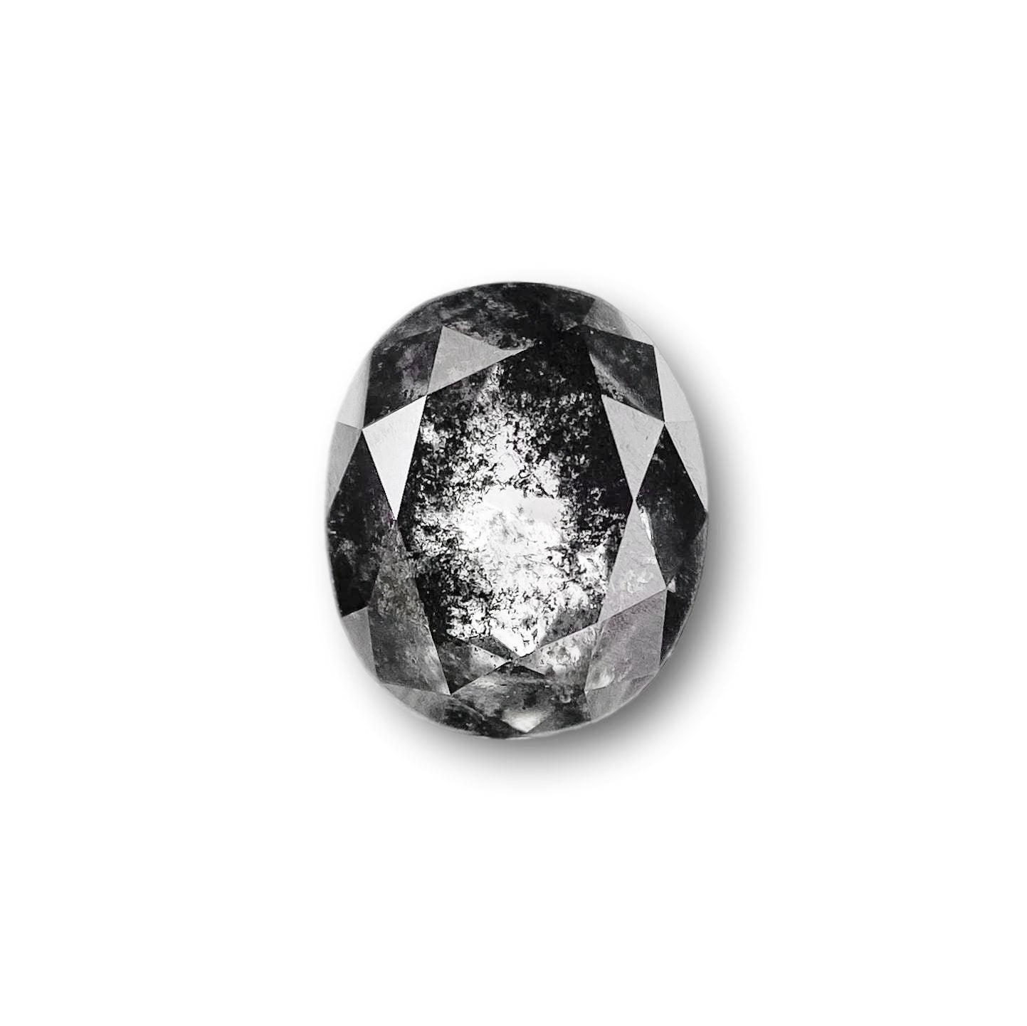 1.59ct | Salt & Pepper Oval Shape Brilliant Cut Diamond
