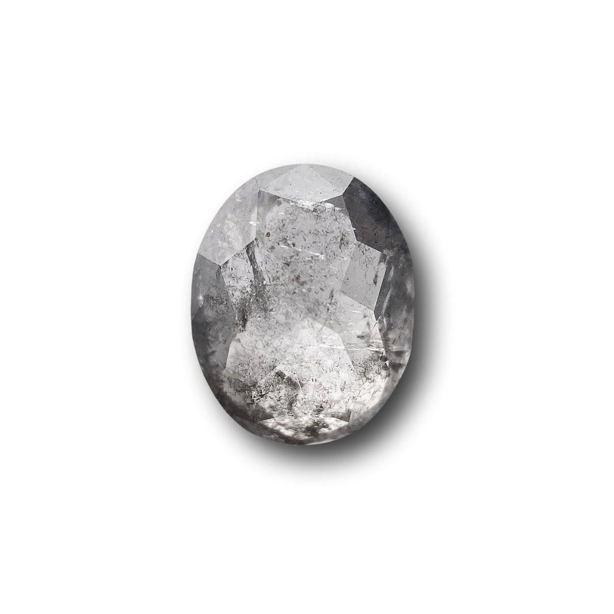 1.21ct | Salt & Pepper Oval Shape Rose Cut Diamond