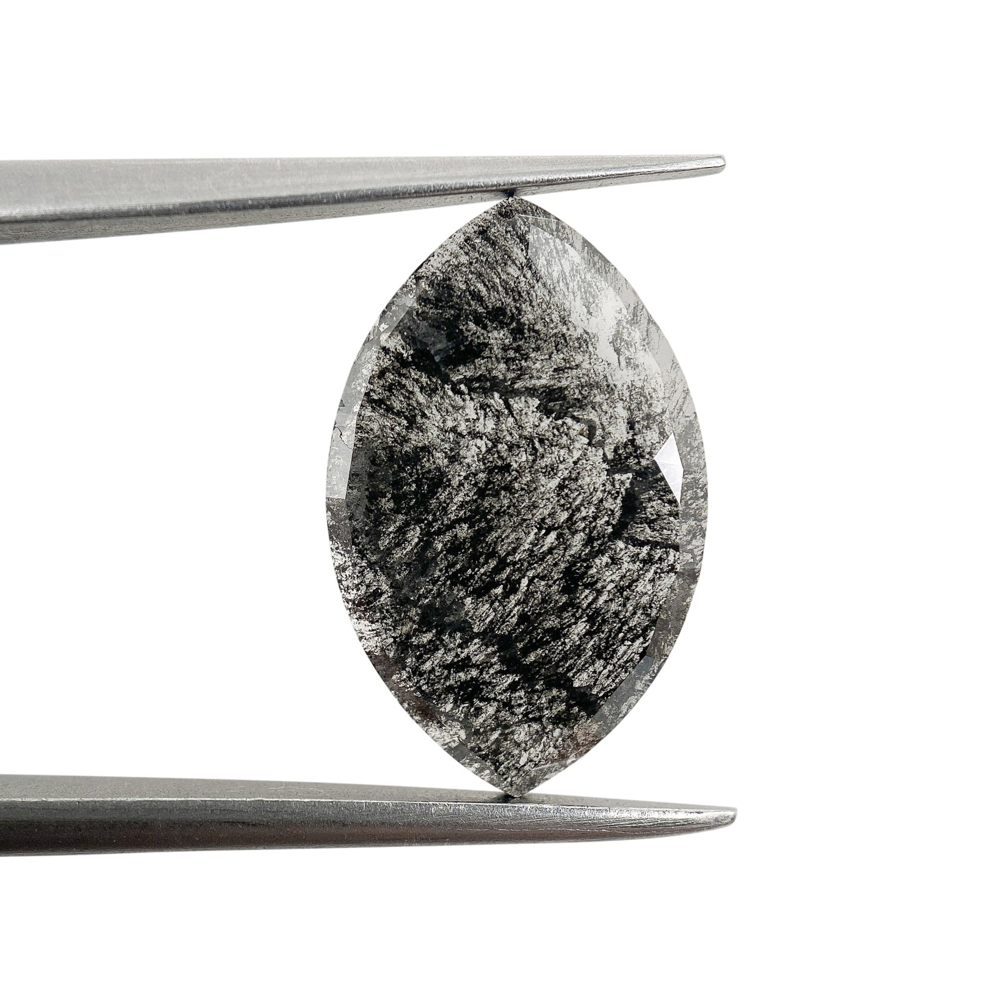 2.15ct | Salt & Pepper Marquise Shape Rose Cut Diamond