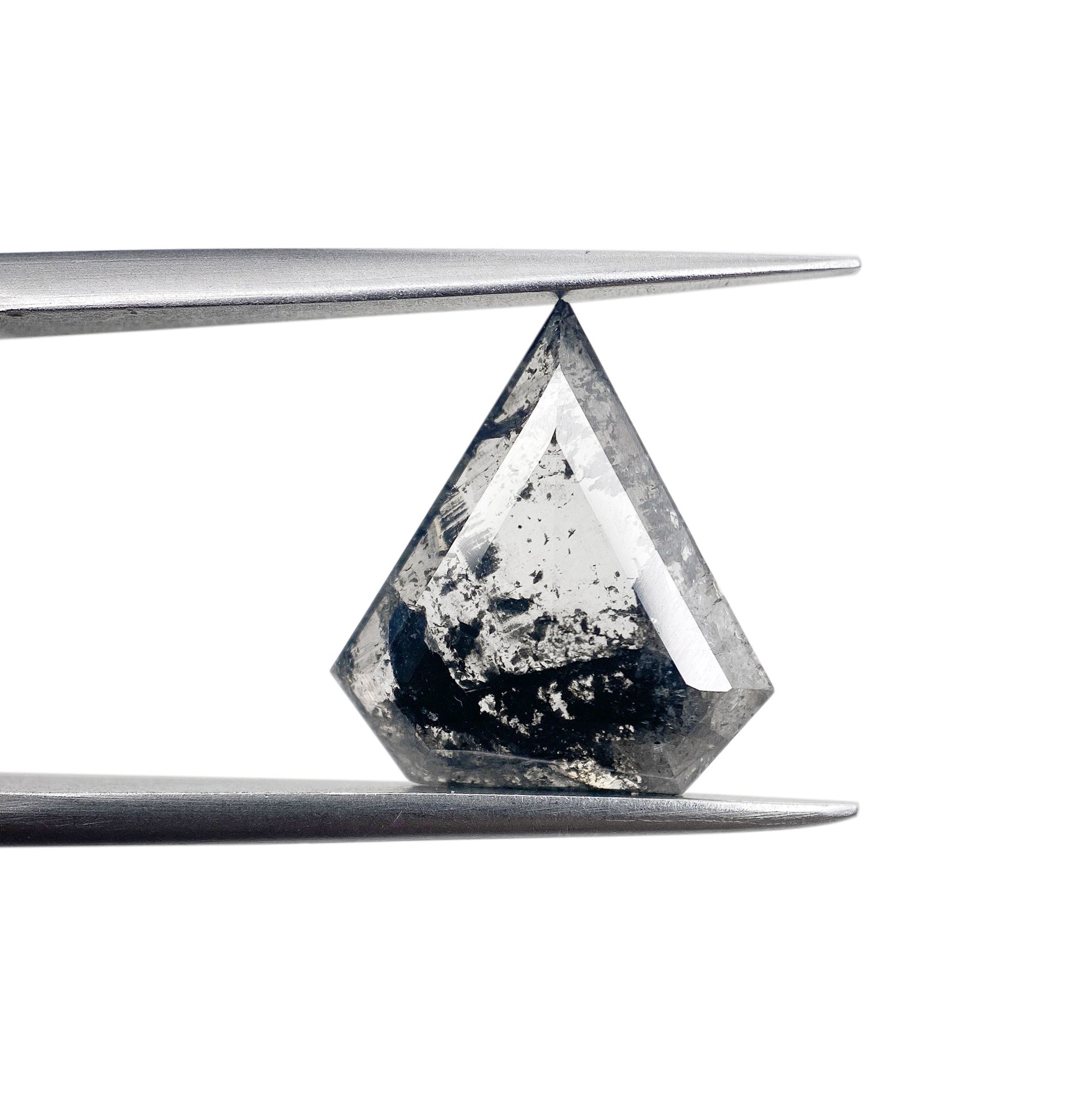 2.90ct | Salt & Pepper Shield Shape Rose Cut Diamond
