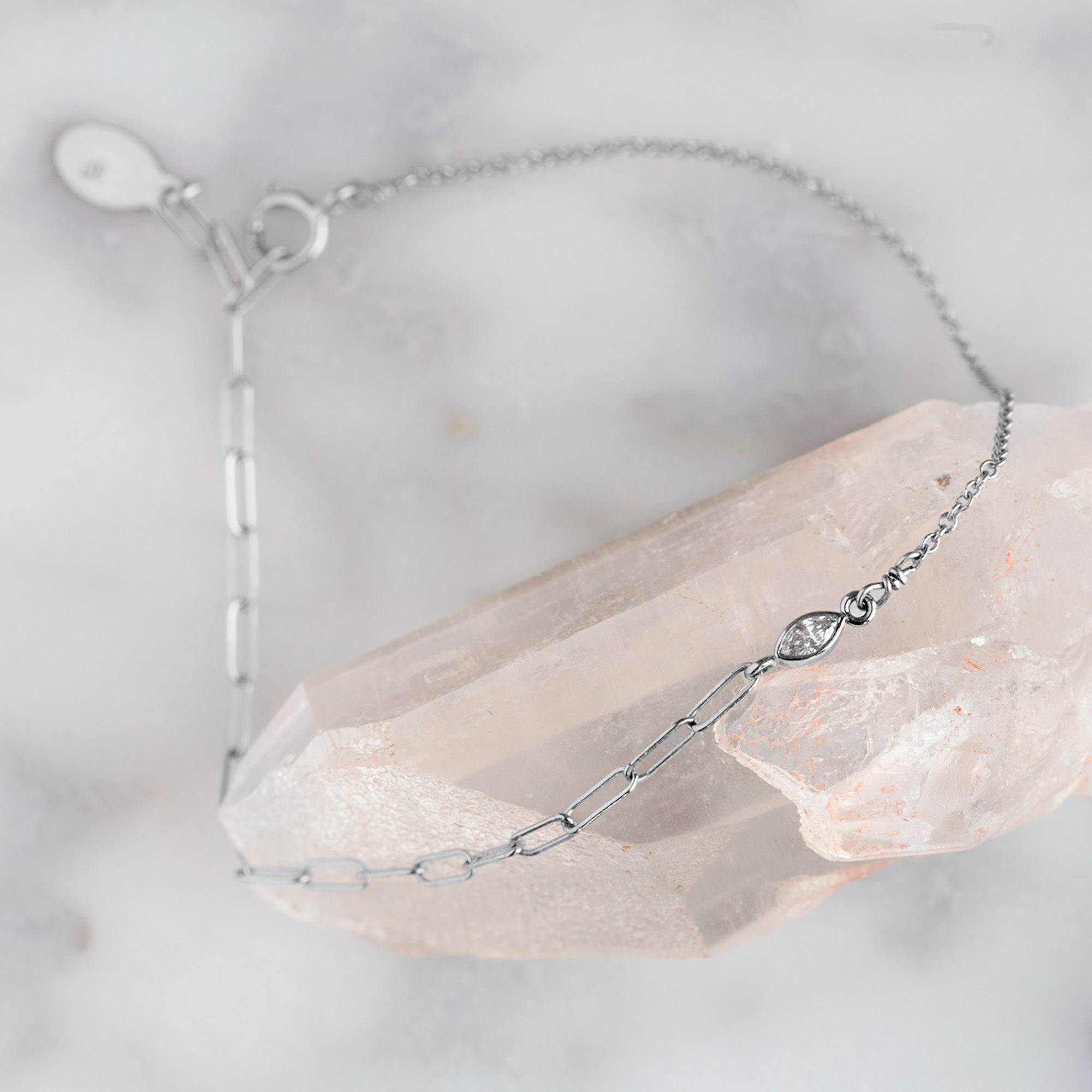 The Asymmetrical Diamond Eye Bracelet | Yellow, Rose or White Gold