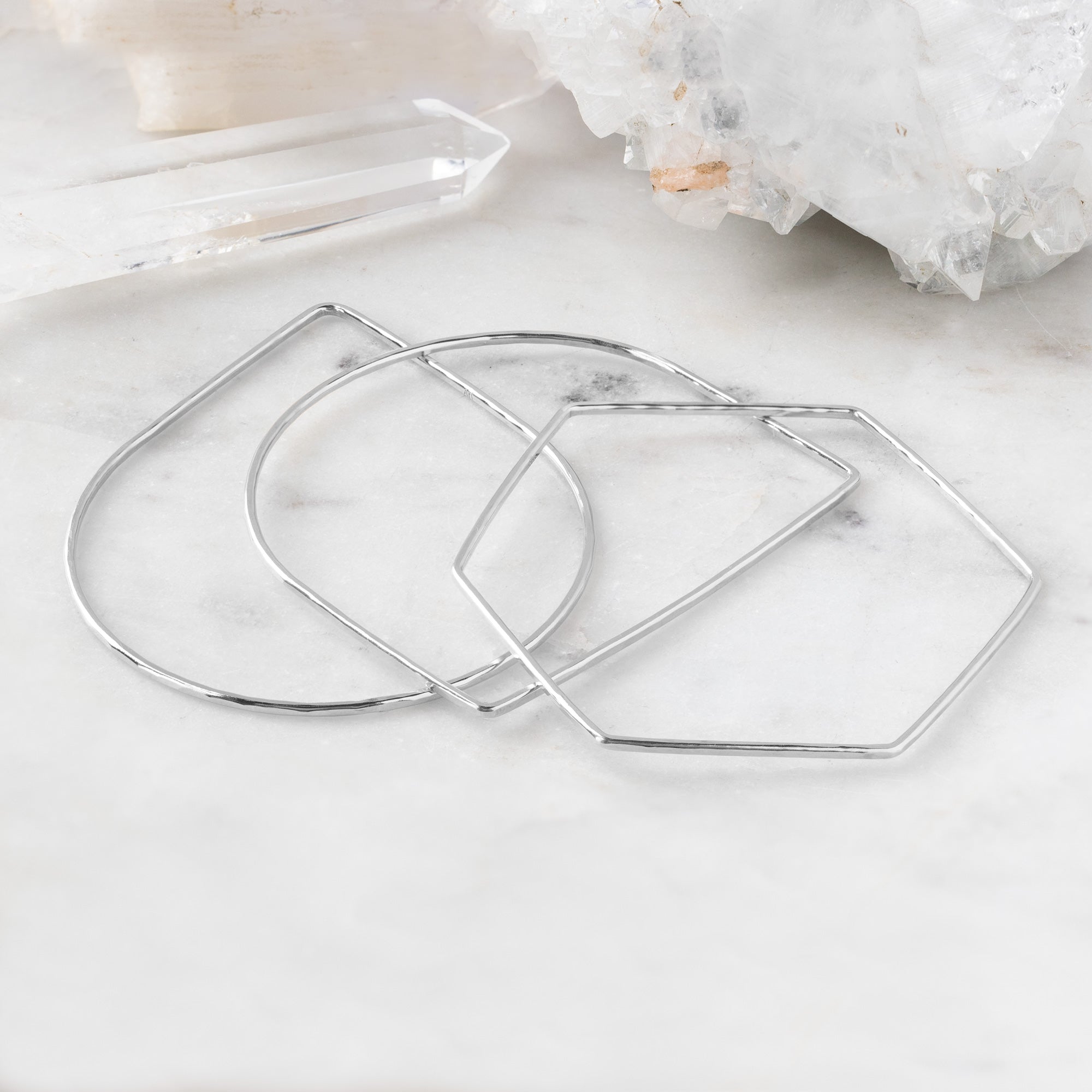 The Peak Stacking Bangle | Yellow, Rose or Sterling Silver