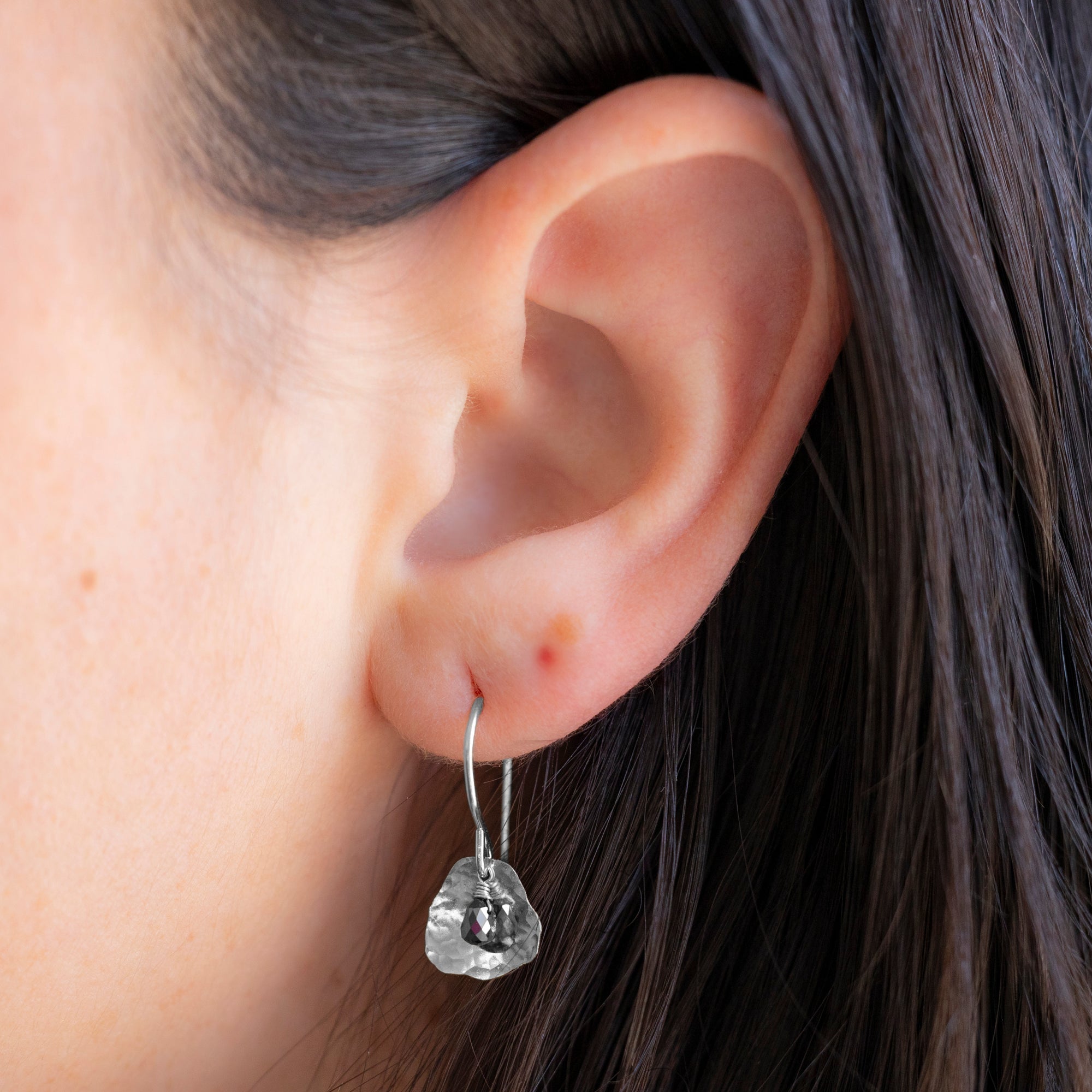 The Black Diamond Petal Earrings | Yellow, Rose or Sterling Silver