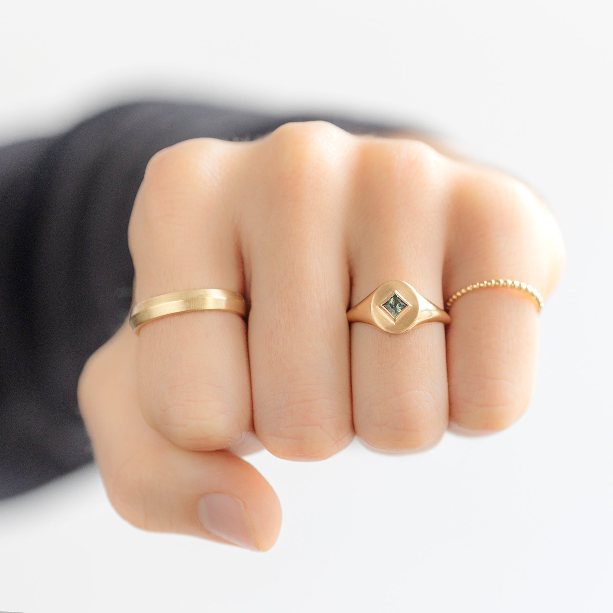 The Signet Ring | 0.25ct Kite Montana Sapphire in 10K Yellow Gold