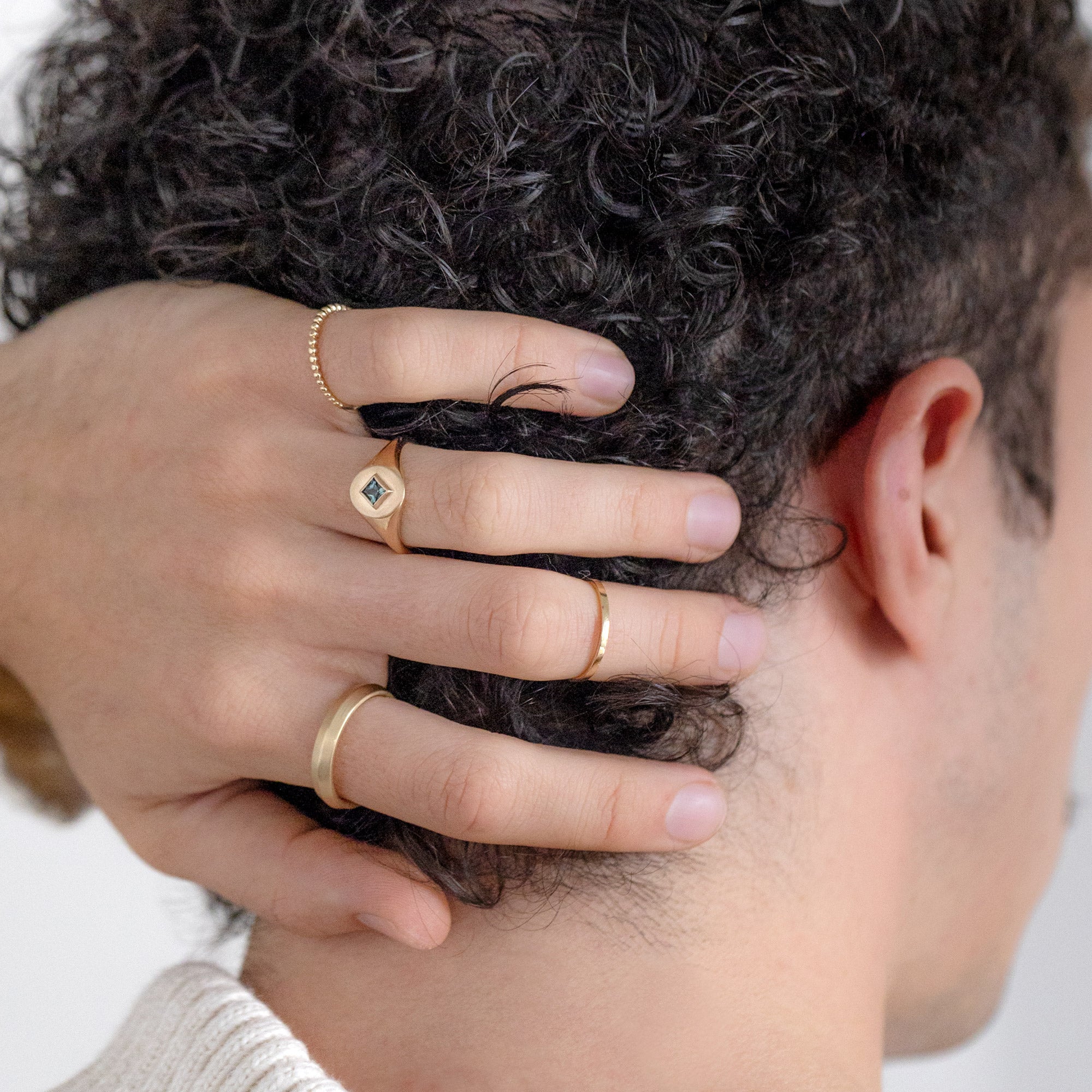 The Signet Ring | 0.25ct Kite Montana Sapphire in 10K Yellow Gold