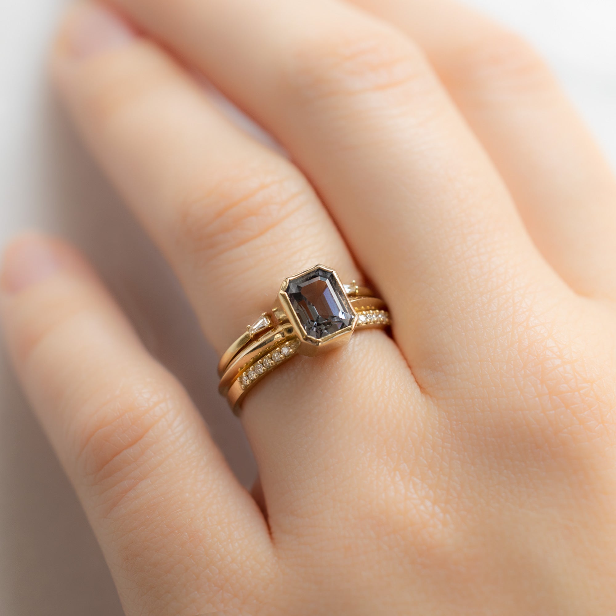 buy:open-cuff-baguette-white-diamond-stacking-band-14k-or-18k-yellow-gold,the-hazel-ring-1-72ct-emerald-spinel-in-14k-yellow-gold,open-cuff-white-diamond-pave-stacking-band-14k-or-18k-yellow-gold