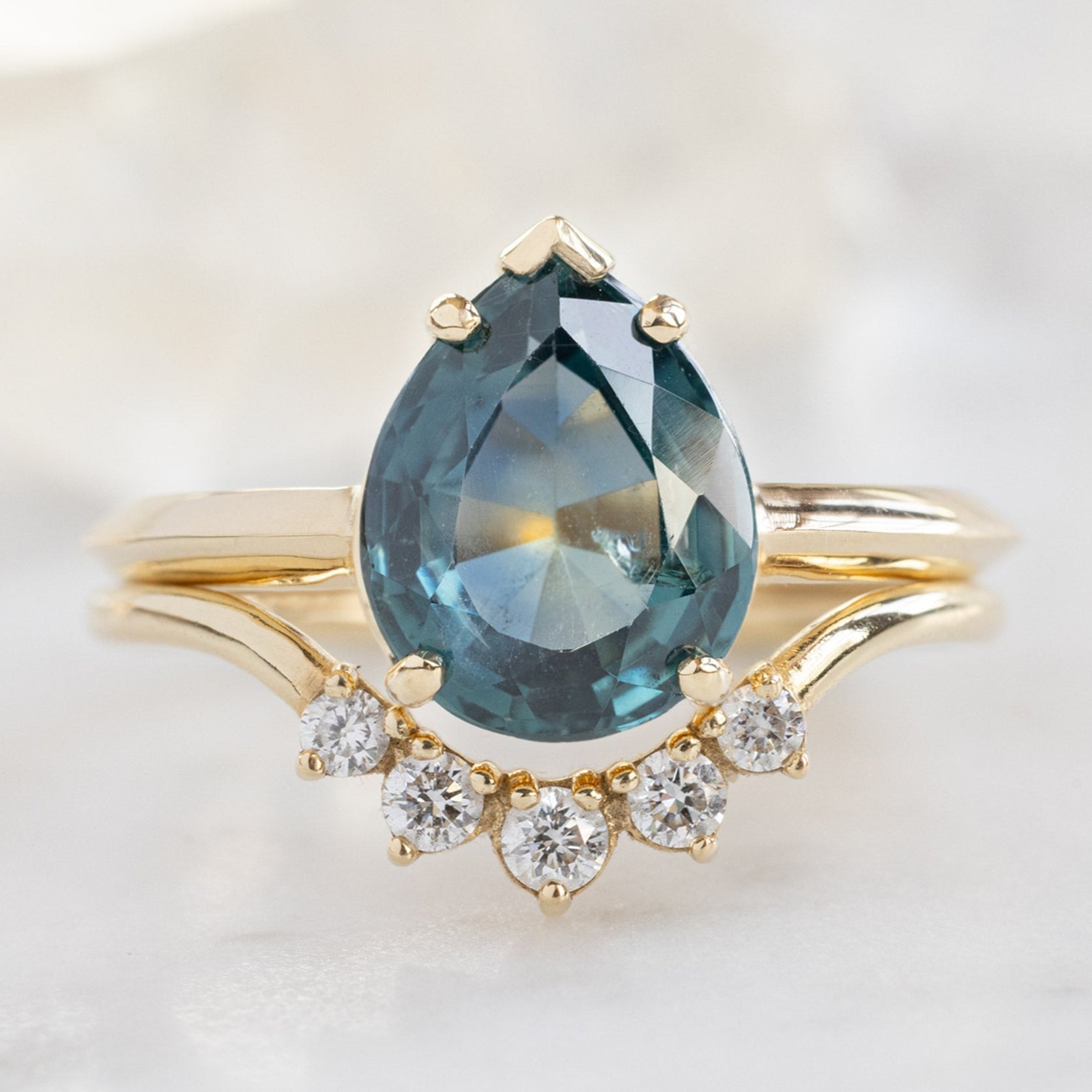 The Sage Ring | Build Your Own Pear Sapphire Engagement Ring