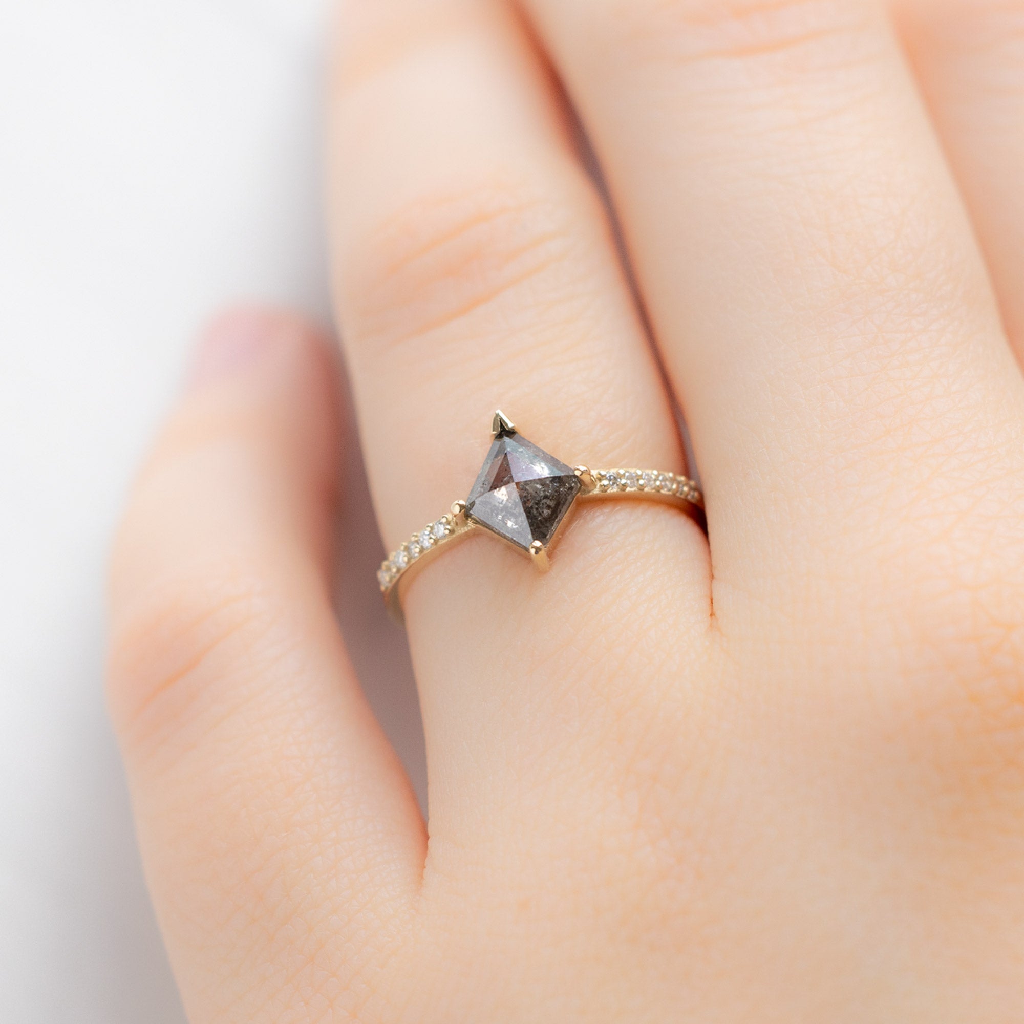 The Willow Ring | Build Your Own Kite Salt and Pepper Diamond Engagement Ring