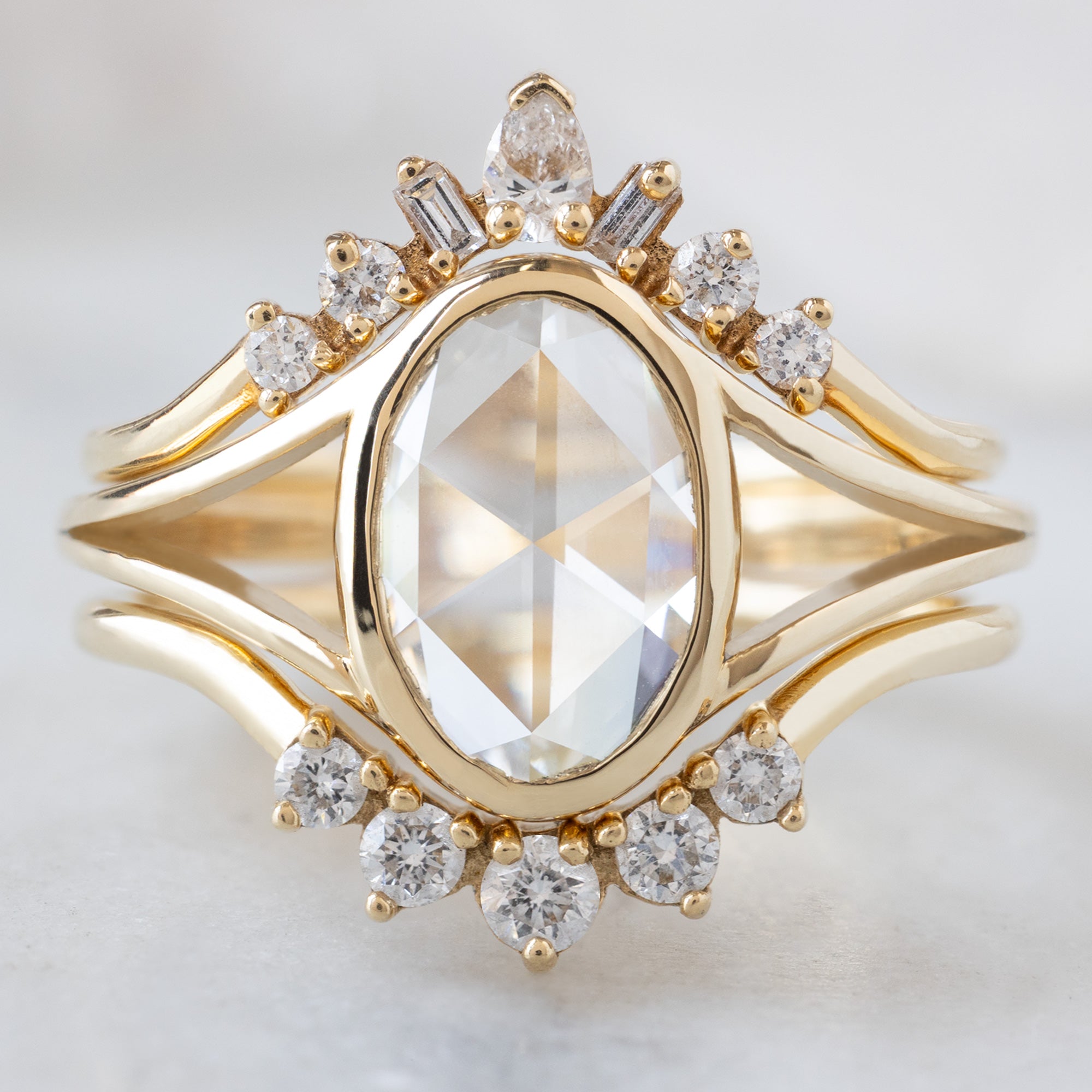 buy:geometric-white-diamond-sunburst-stacking-band-14k-or-18k-yellow-gold,the-magnolia-ring-1-26ct-oval-lab-grown-white-diamond-in-14k-yellow-gold,round-white-diamond-sunburst-stacking-band-14k-or-18k-yellow-gold