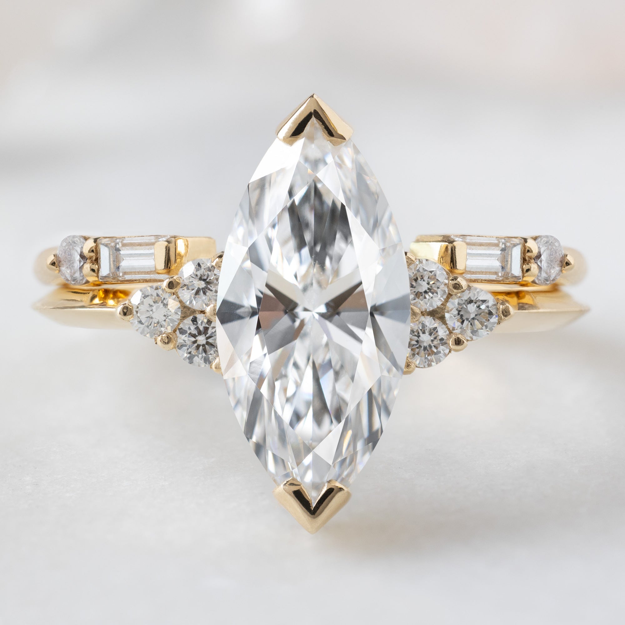 The Ivy Ring | Build Your Own Marquise White Diamond Engagement Ring