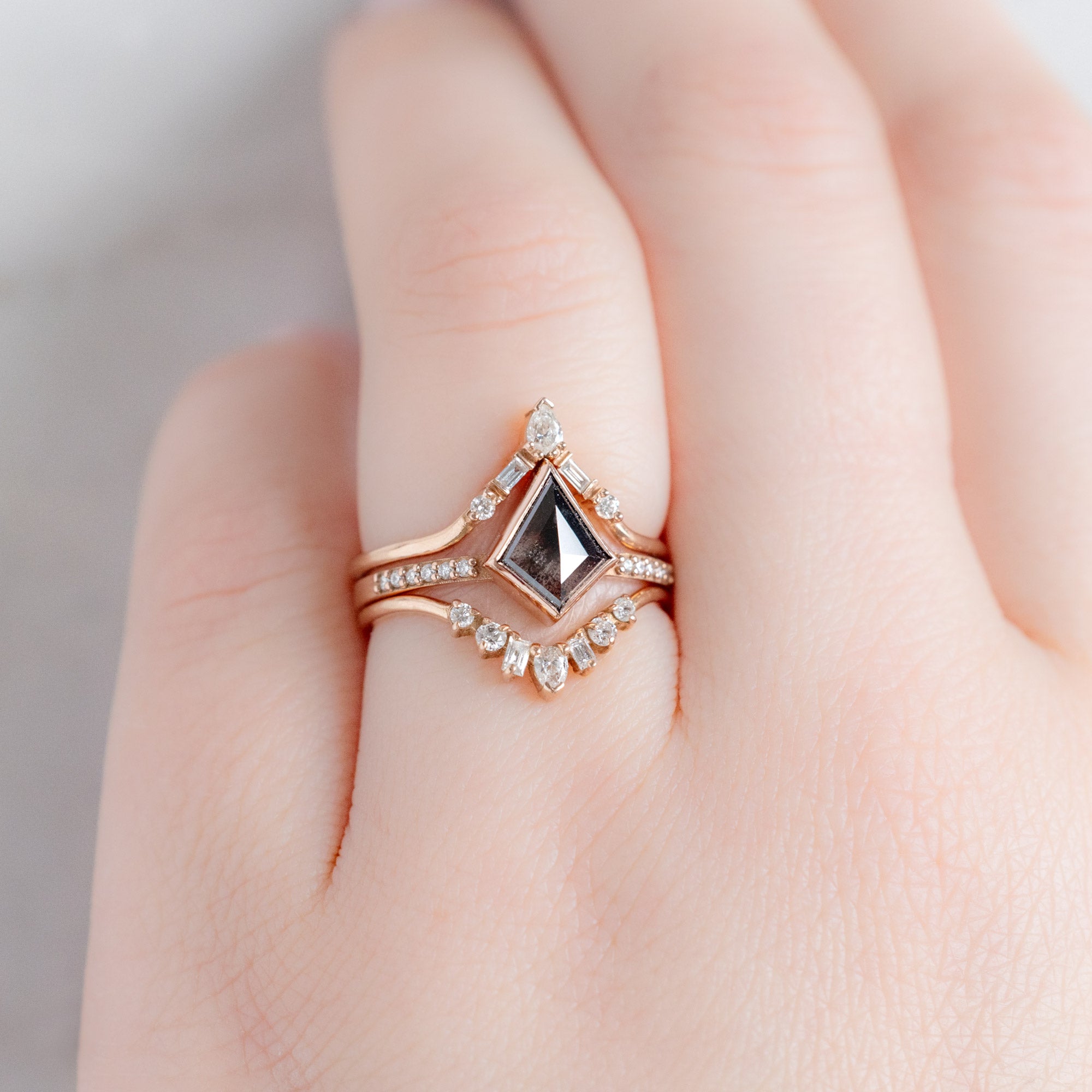 buy:white-diamond-tiara-stacking-band-14k-or-18k-yellow-gold,the-willow-ring-0-92ct-kite-salt-and-pepper-diamond-in-14k-rose-gold,geometric-white-diamond-sunburst-stacking-band-14k-or-18k-yellow-gold