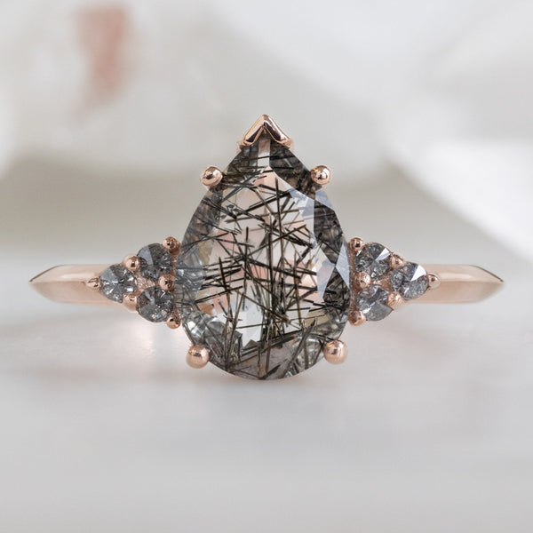 The Ivy Ring | Build Your Own Pear Tourmaline in Quartz Engagement Ring