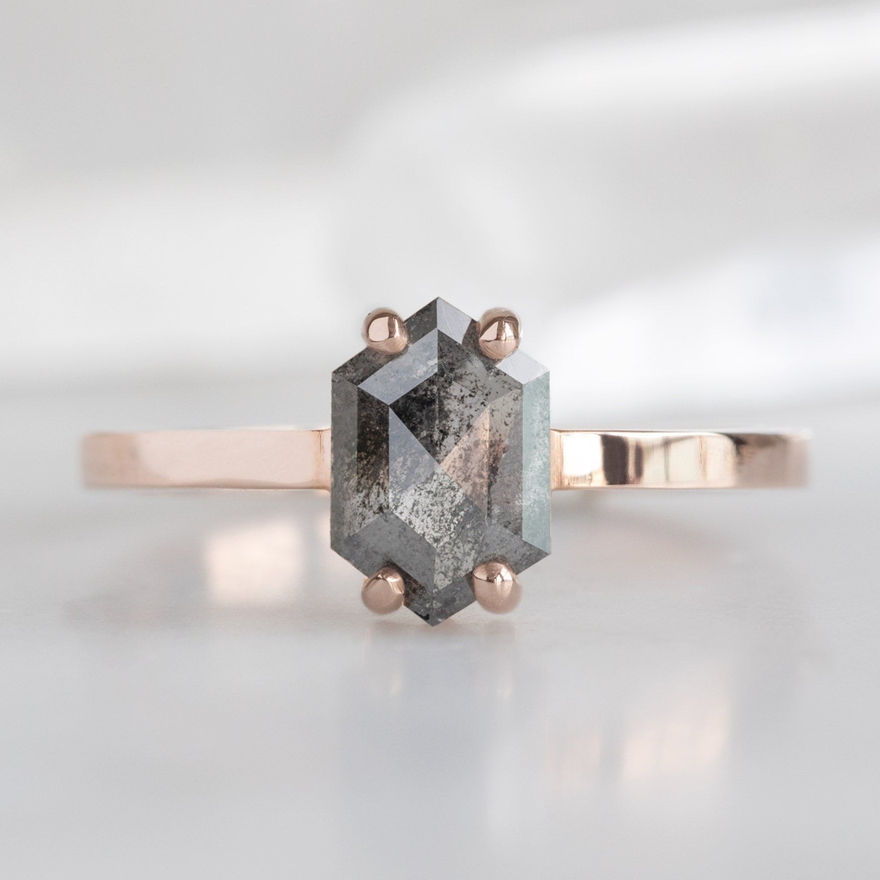 The Bryn Ring | Build Your Own Hexagon Black Diamond Engagement Ring