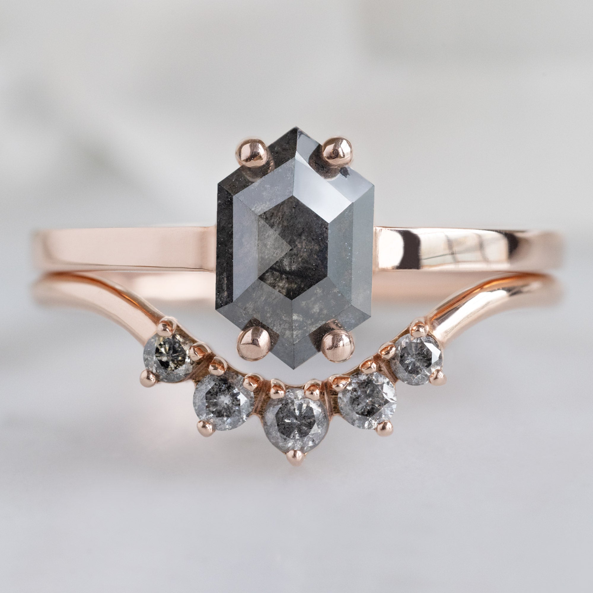 The Bryn Ring | Build Your Own Hexagon Black Diamond Engagement Ring