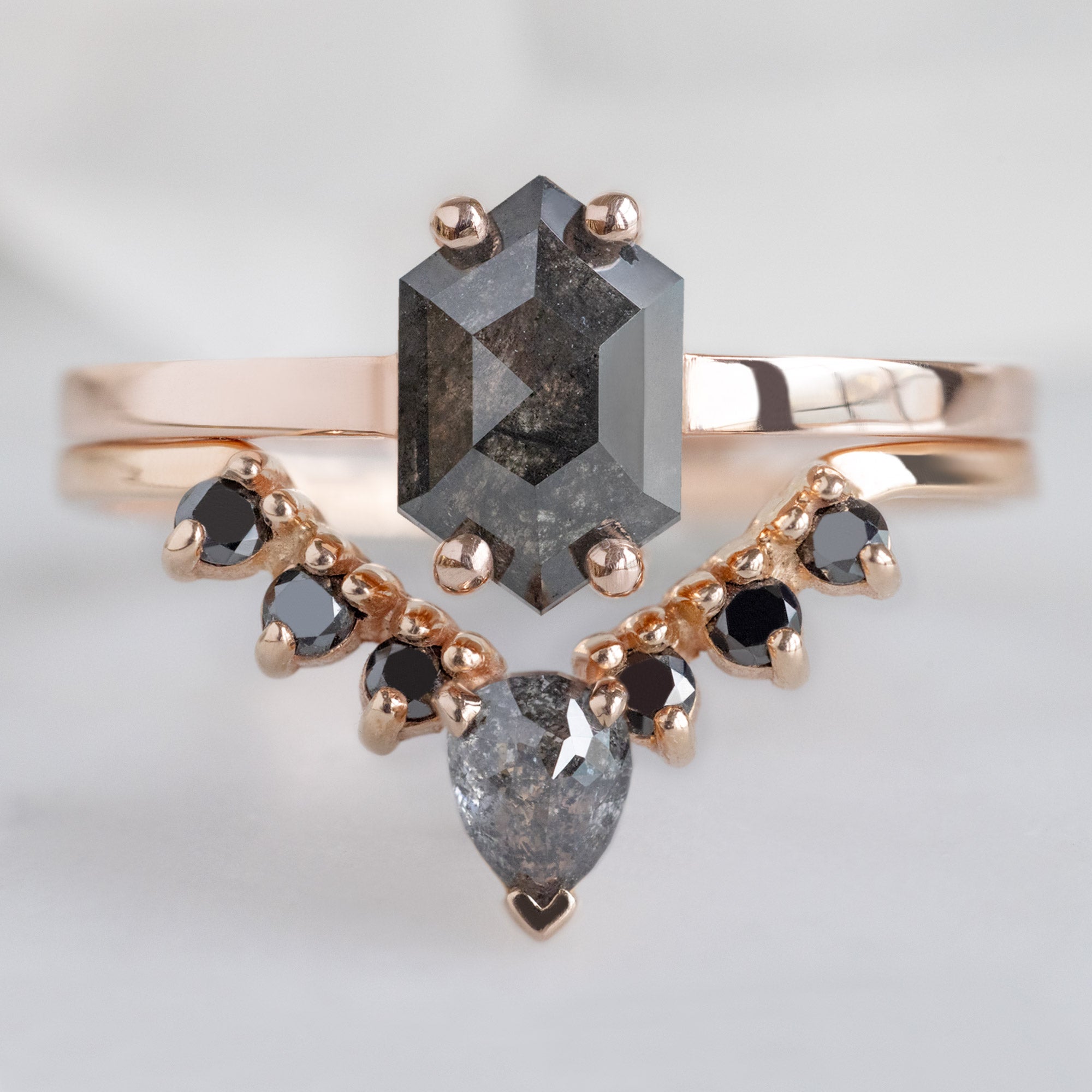 The Bryn Ring | Build Your Own Hexagon Black Diamond Engagement Ring