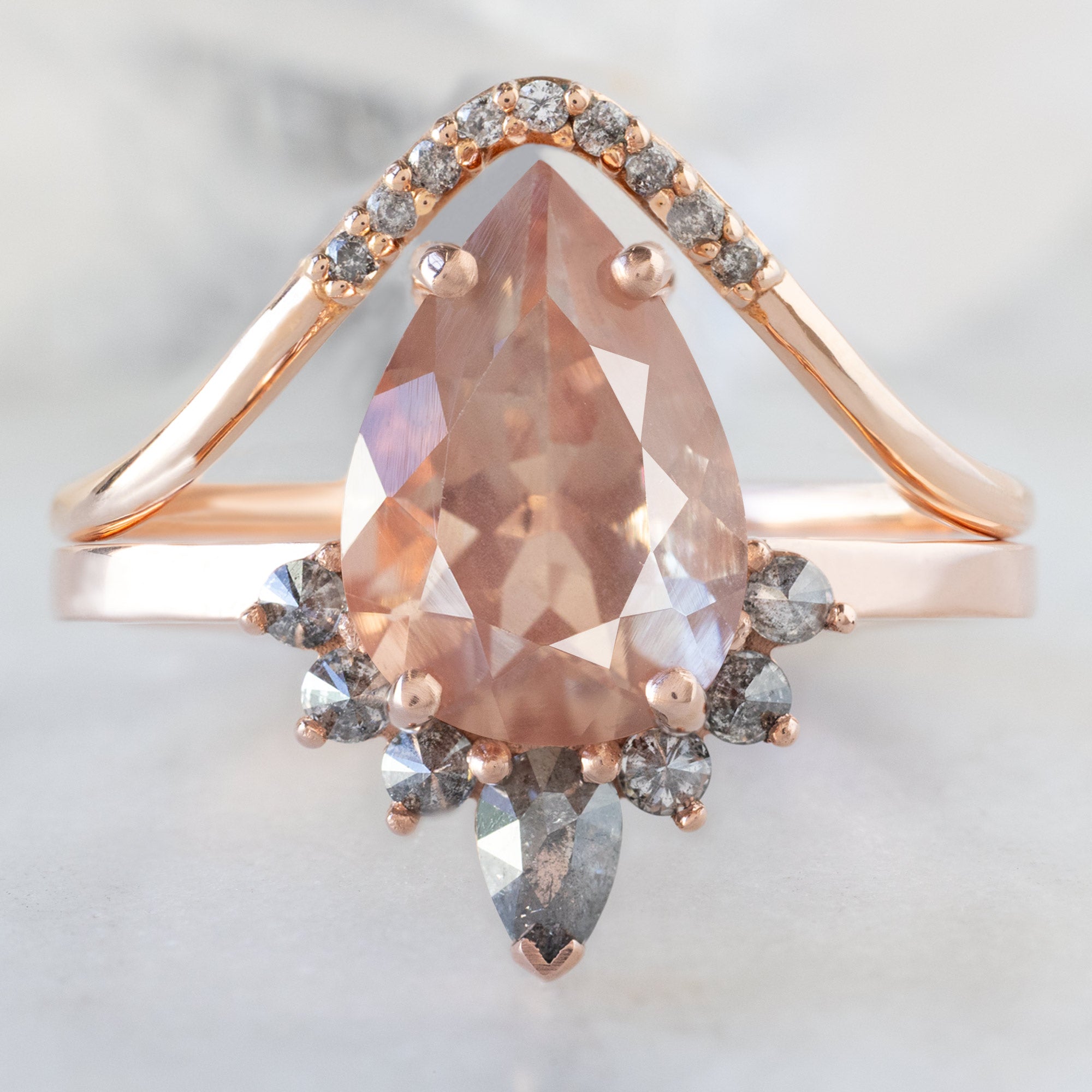The Aster Ring | Build Your Own Pear Sunstone Engagement Ring