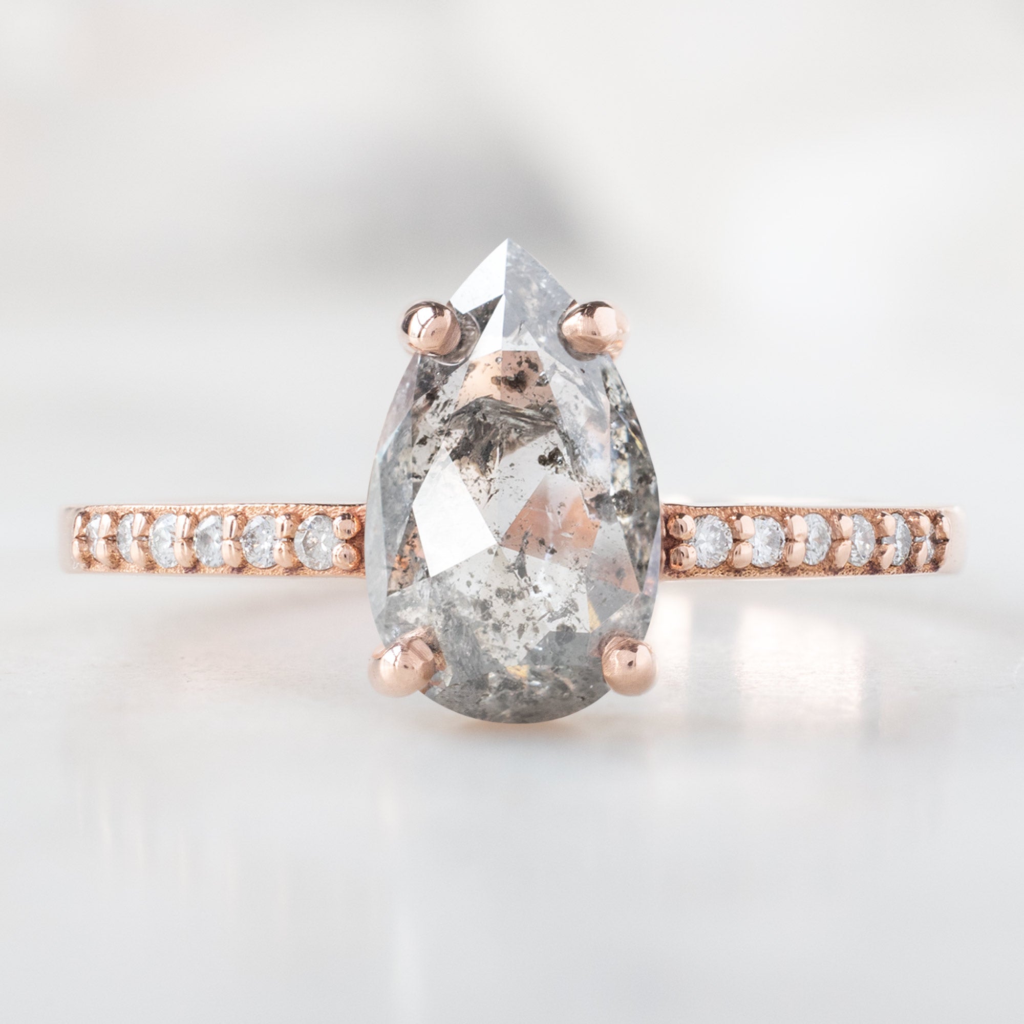 The Willow Ring | Build Your Own Pear Salt and Pepper Diamond Engagement Ring