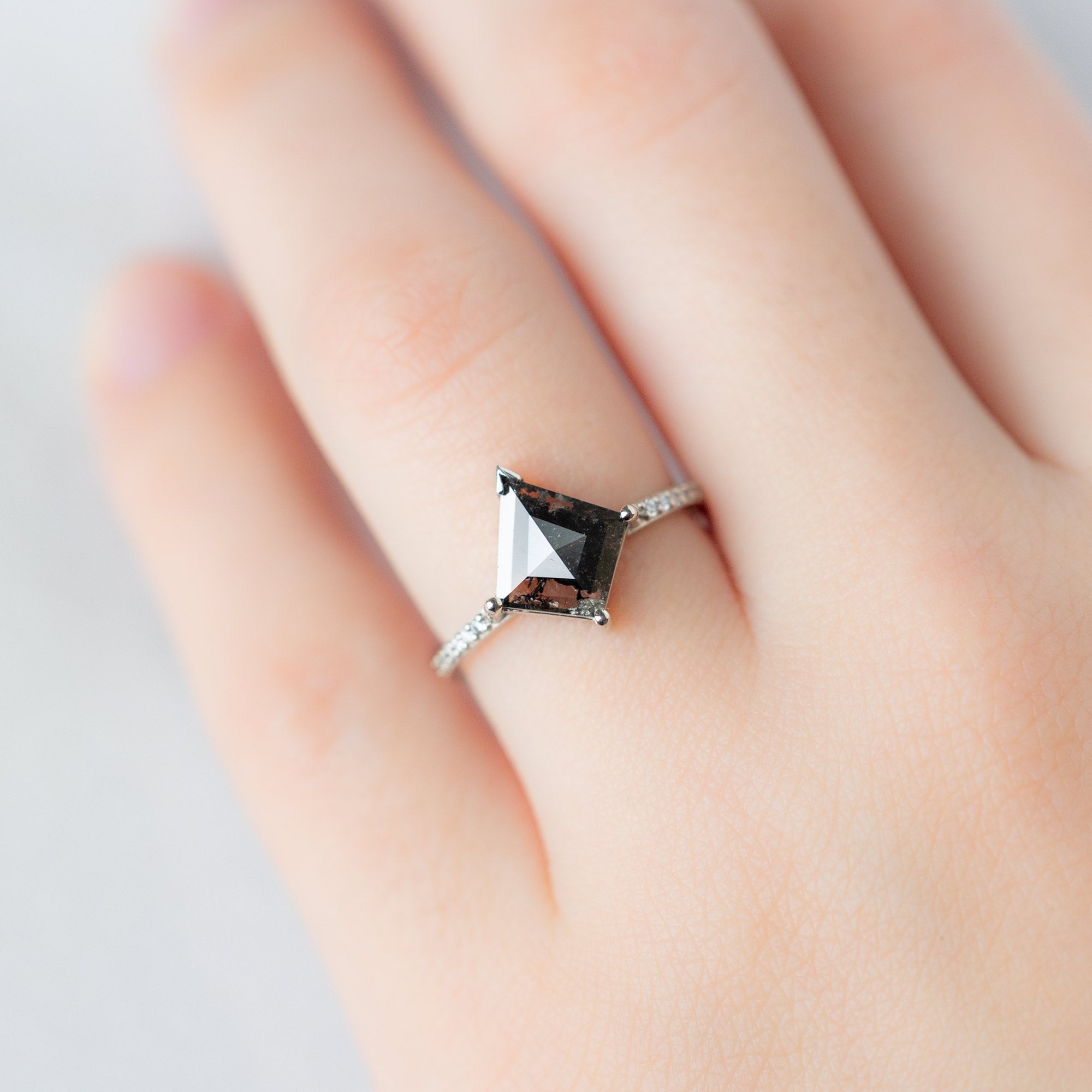 The Willow Ring | Build Your Own Kite Black Diamond Engagement Ring