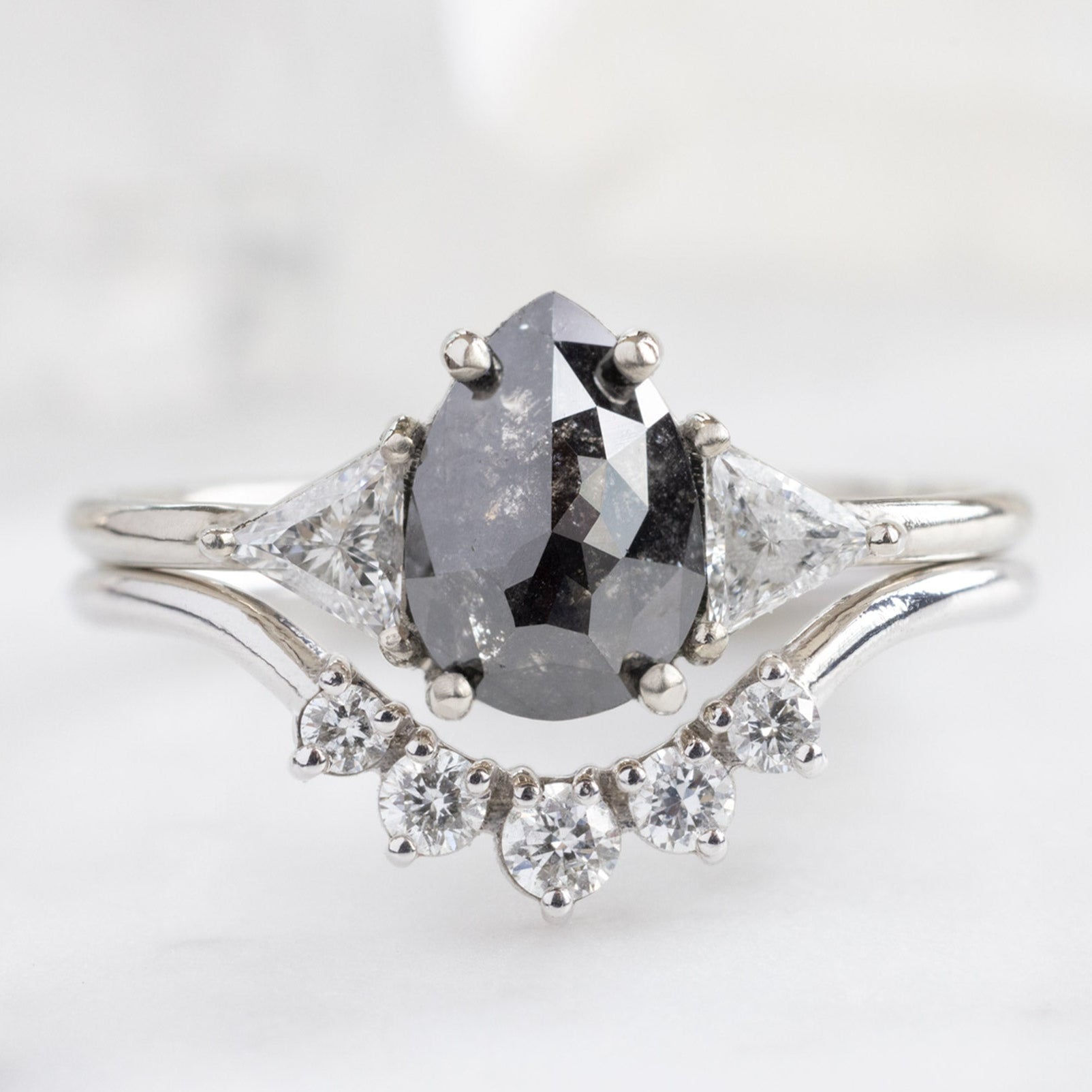 The Jade Ring | Build Your Own Pear Black Diamond Engagement Ring