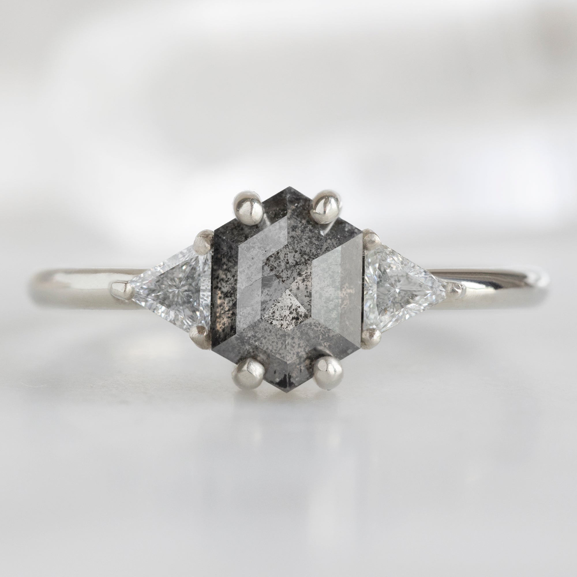 The Jade Ring | Build Your Own Hexagon Black Diamond Engagement Ring