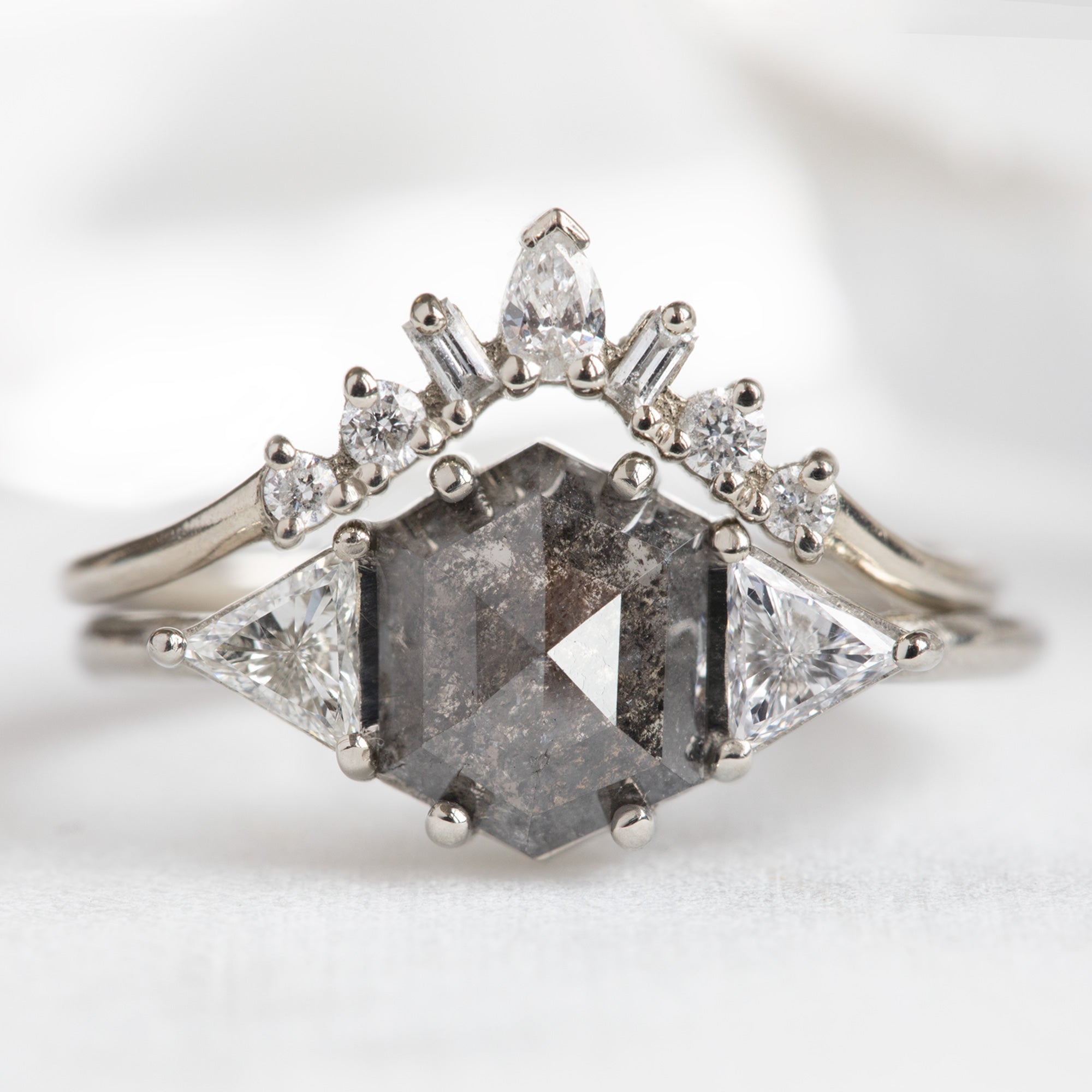 The Jade Ring | Build Your Own Hexagon Black Diamond Engagement Ring