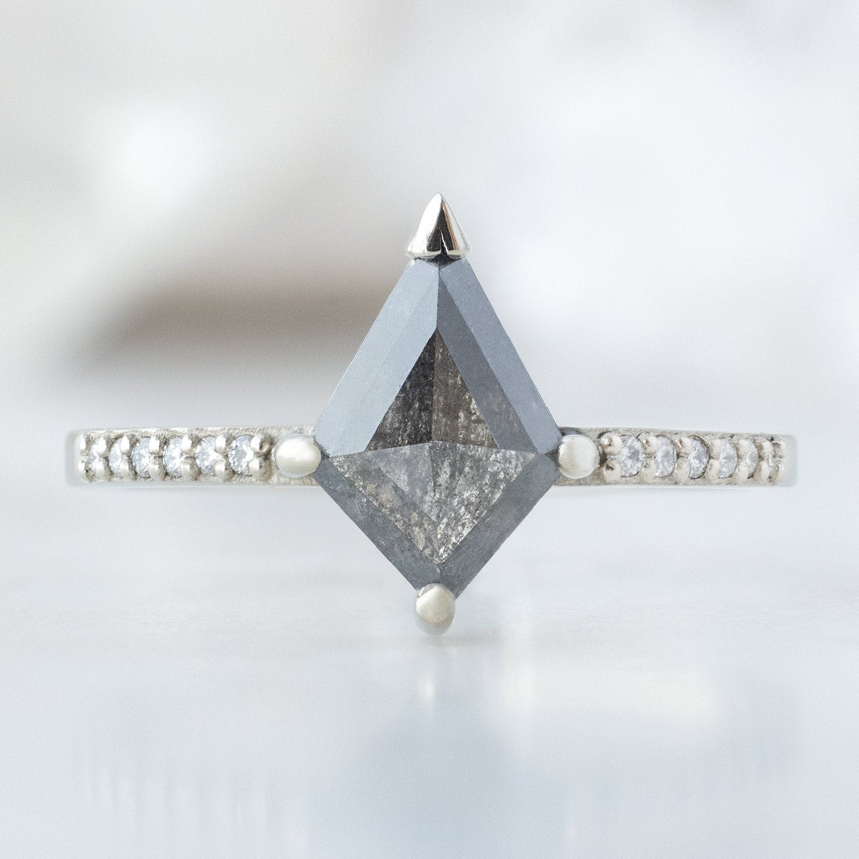 The Willow Ring | Build Your Own Kite Salt and Pepper Diamond Engagement Ring