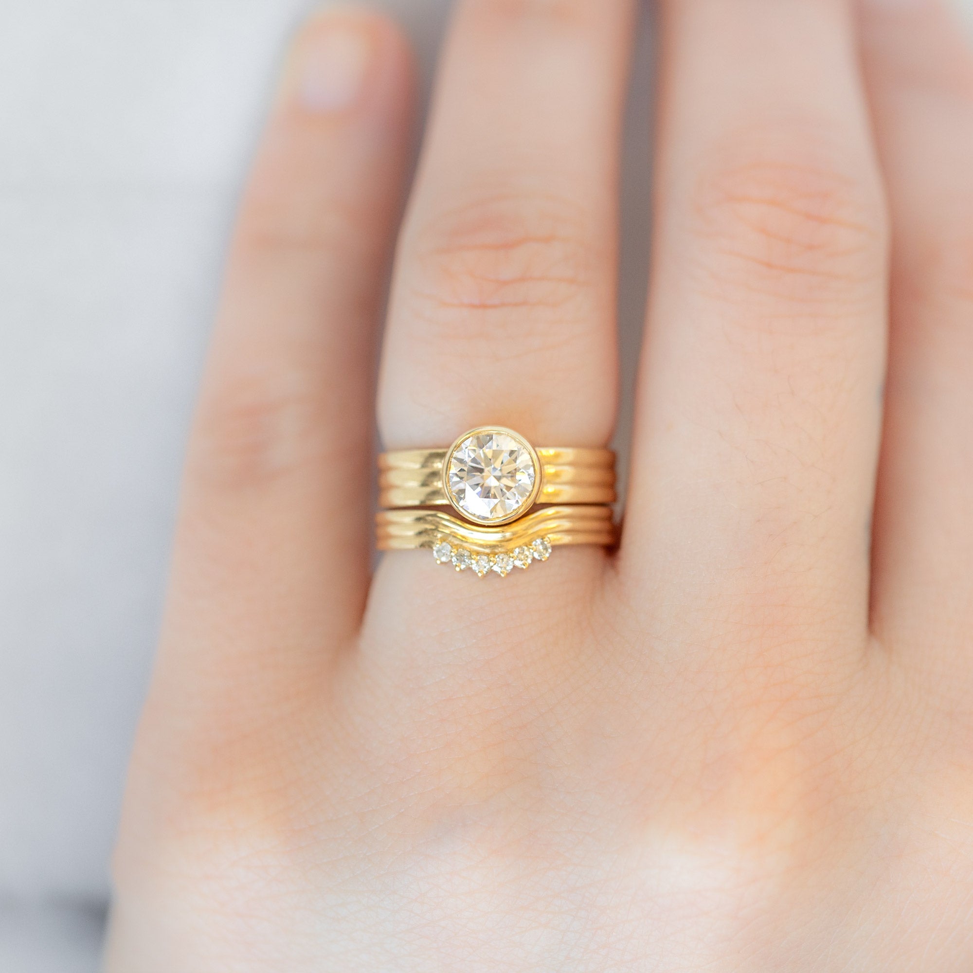 buy:the-stratum-ring-1-35ct-lab-grown-round-white-diamond-in-18k-yellow-gold,the-arc-stratum-stacking-band-with-lab-grown-diamonds-18k-yellow-gold