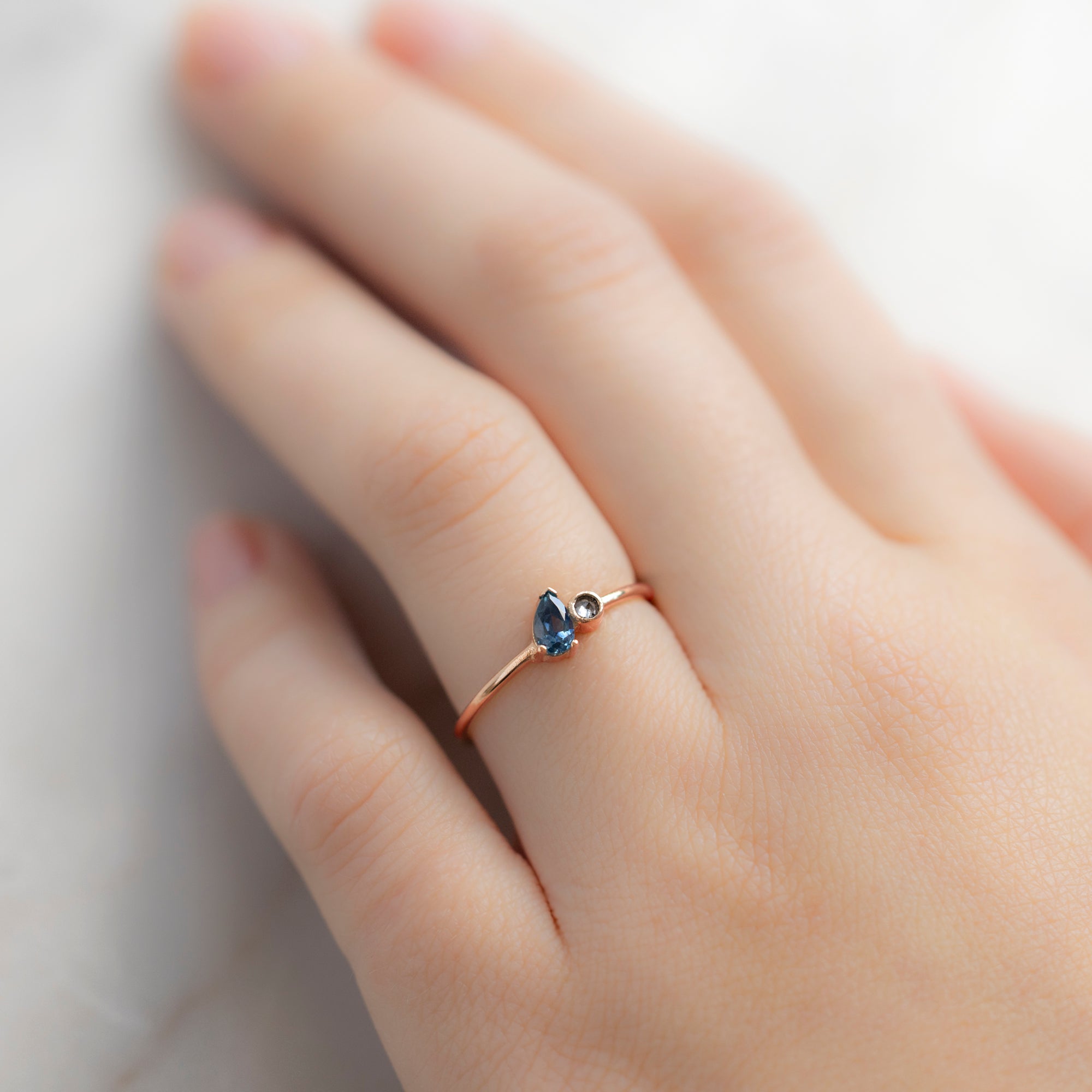 The Montana Sapphire + Diamond Ring | Yellow, Rose or White Gold
