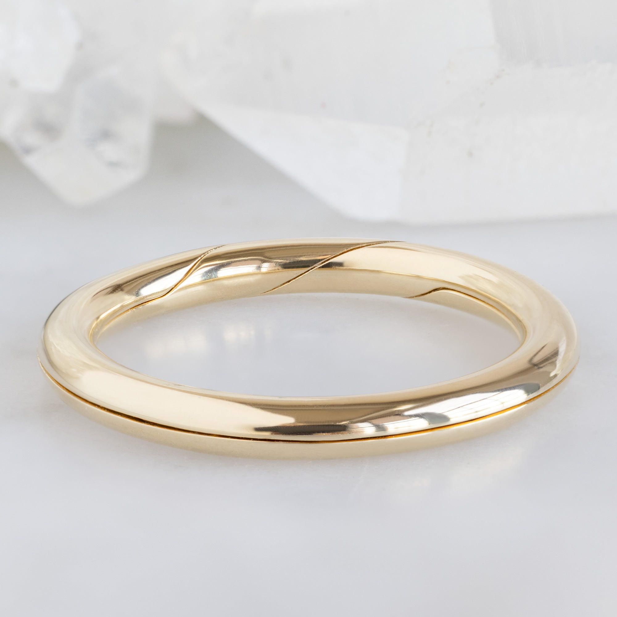 The Love Story Ring with a Black Diamond | Yellow Gold