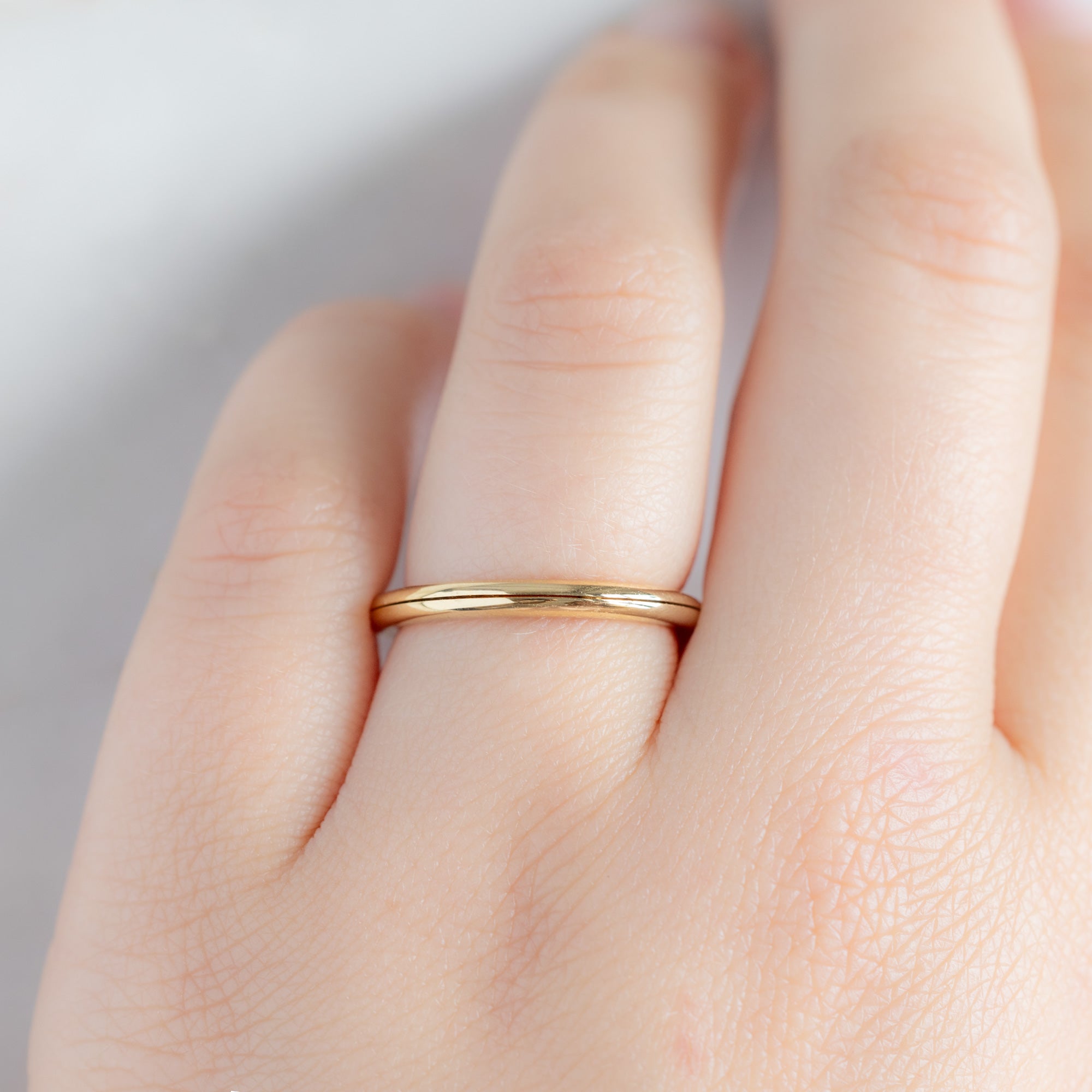 The Love Story Ring with a White Diamond | Yellow Gold