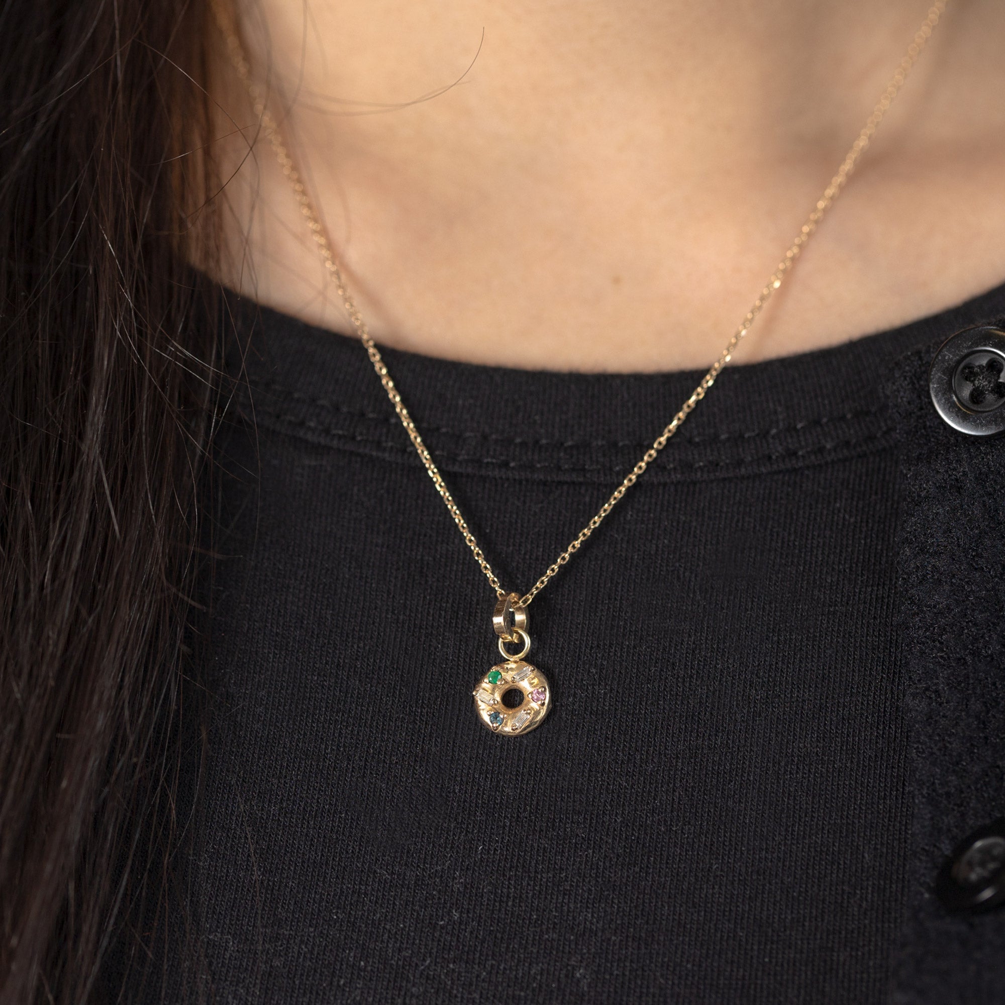 buy:the-diamond-cut-cable-chain-charm-necklace-10k-yellow-gold,the-donut-charm-10k-yellow-gold