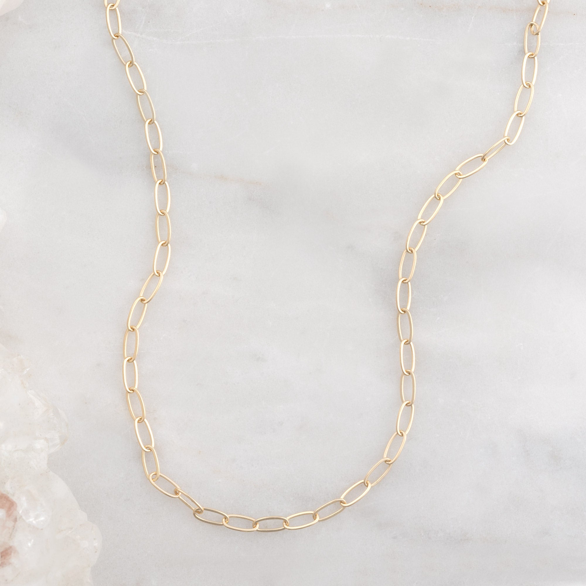The Drawn Cable Chain Charm Necklace | Yellow Gold