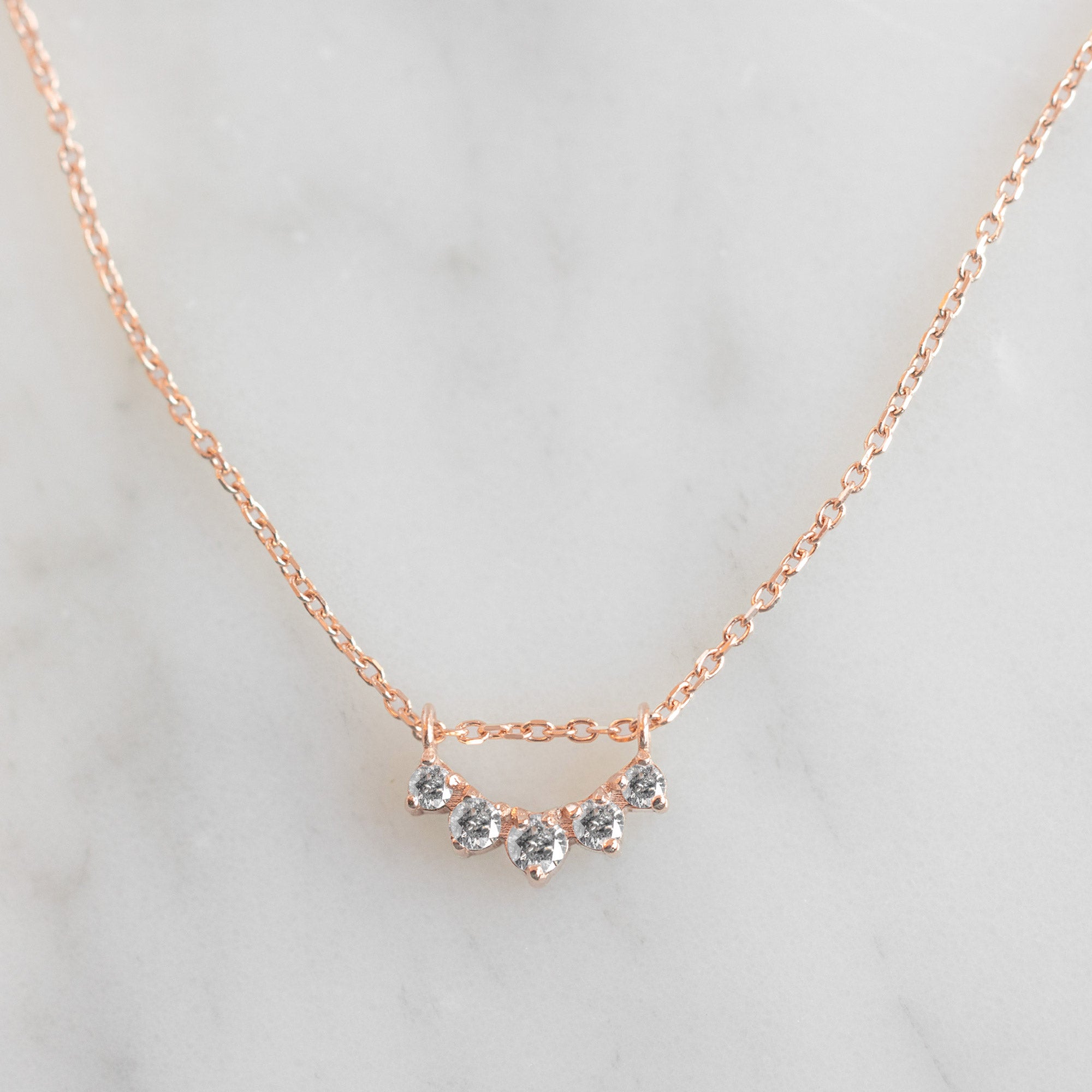Salt and Pepper Diamond Sunburst Necklace | Yellow, Rose or White Gold