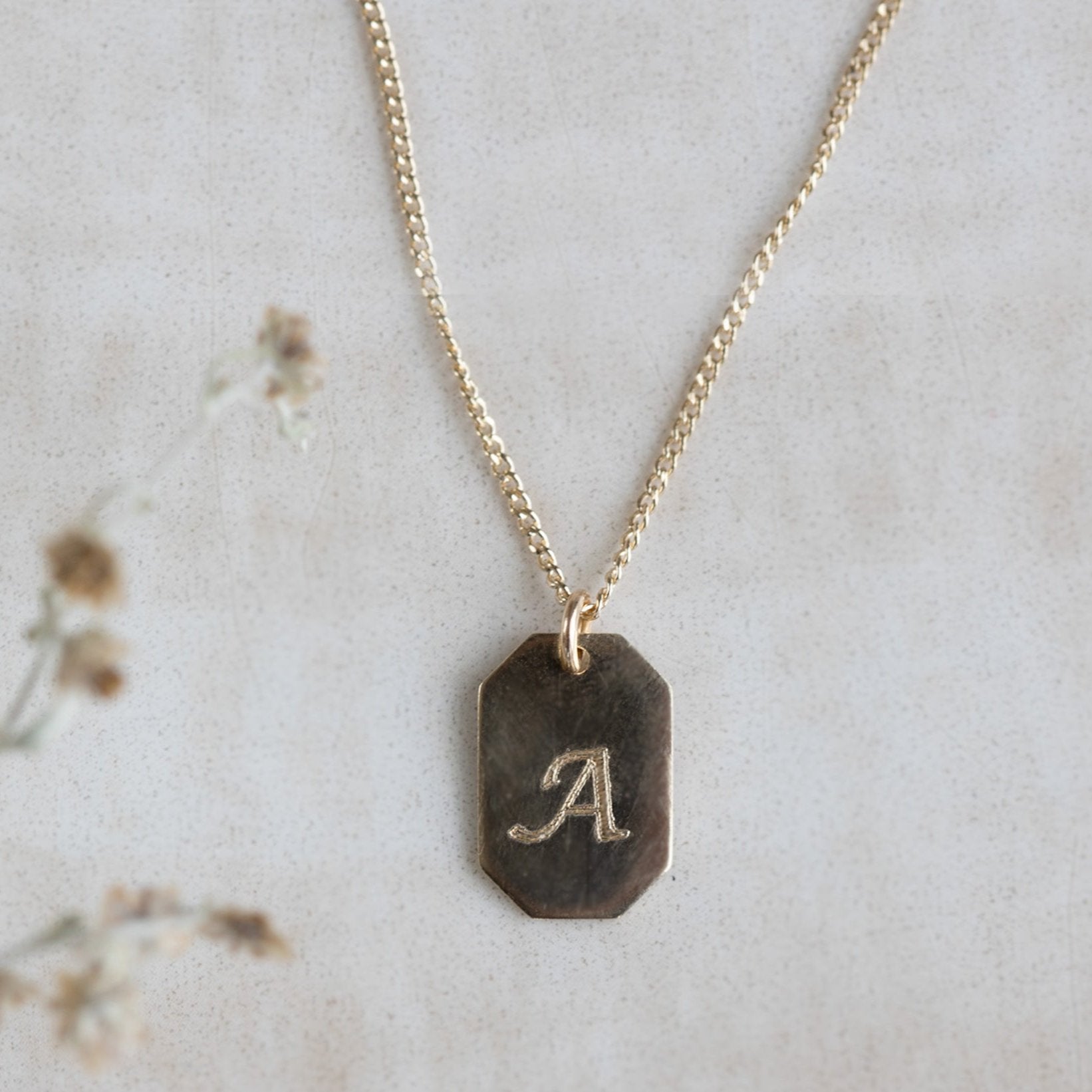 The Personalized Dog Tag Necklace | Yellow Gold or Sterling Silver
