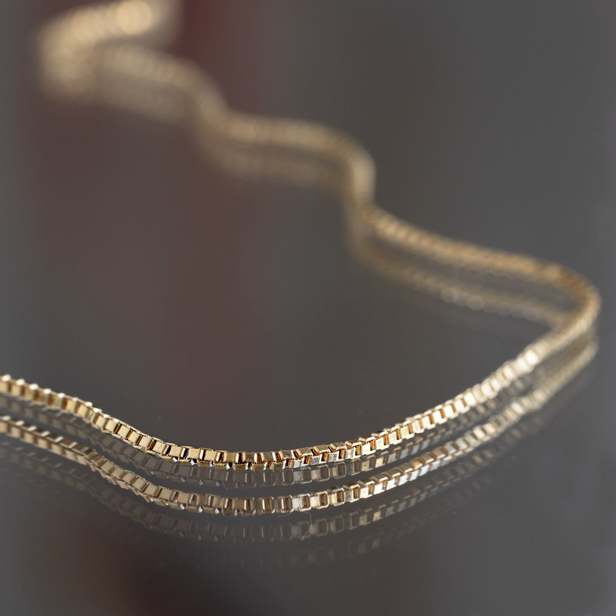 The Box Chain Necklace | Yellow or White Gold