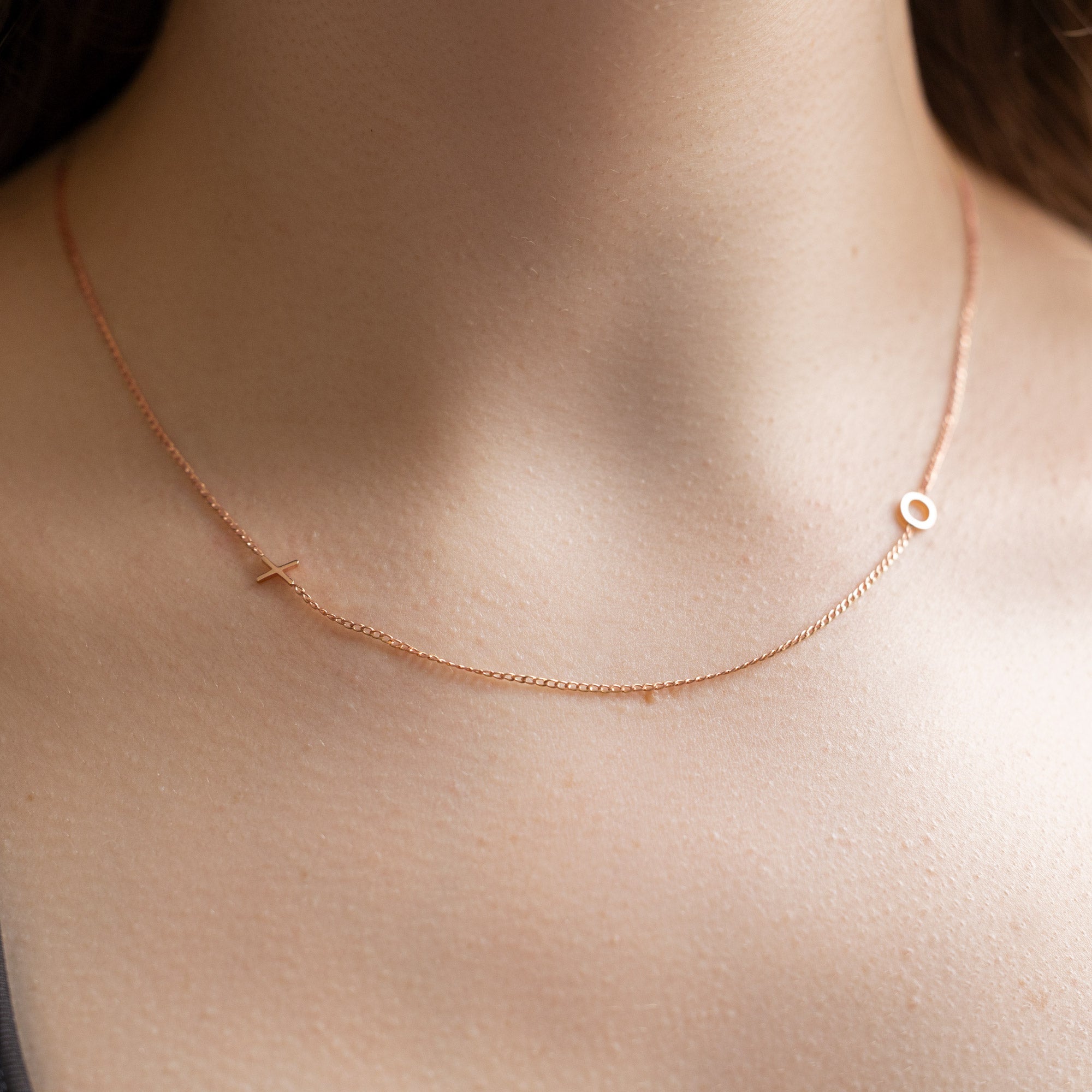 The XO' Necklace | Yellow, Rose or Sterling Silver