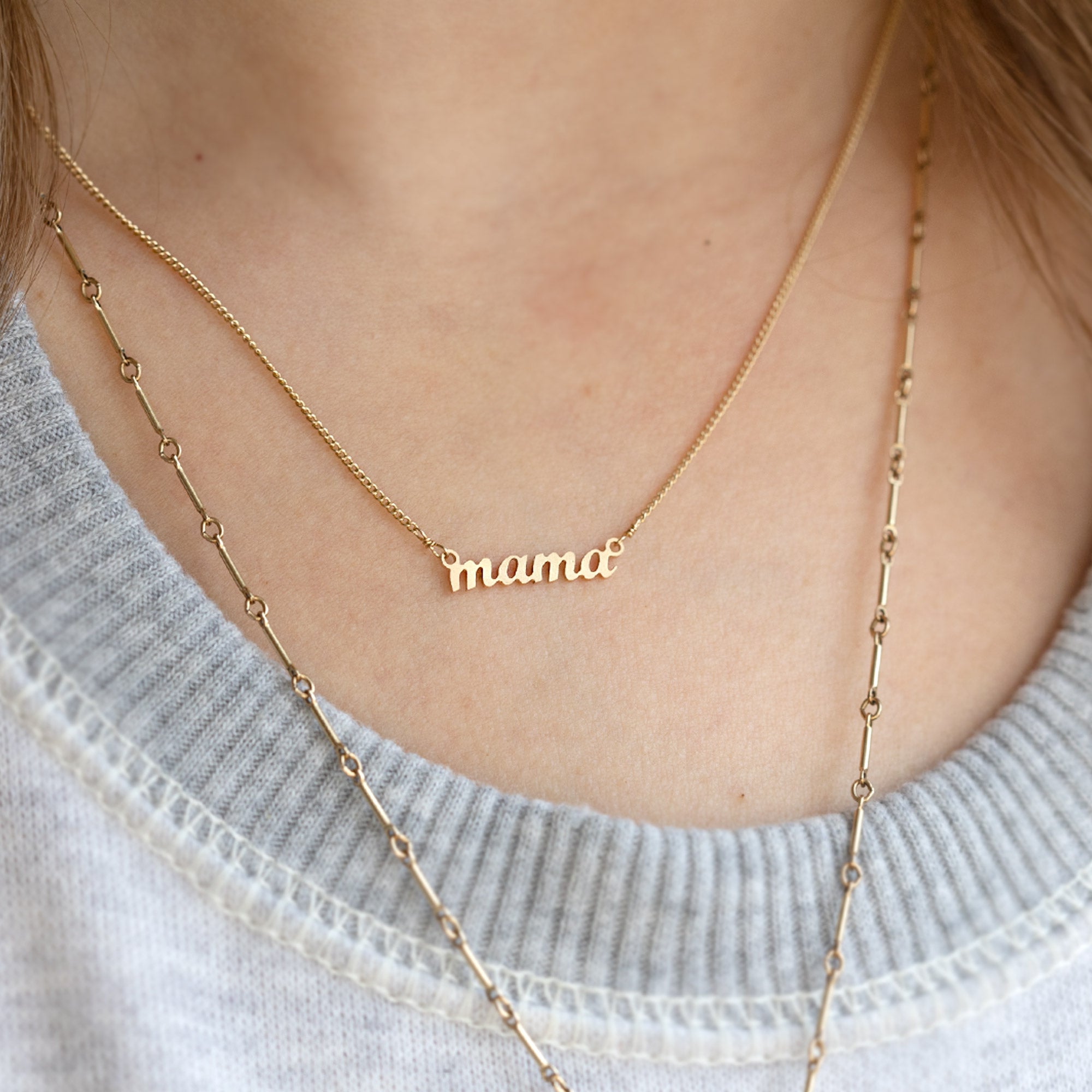 The Mama Necklace | Yellow Gold