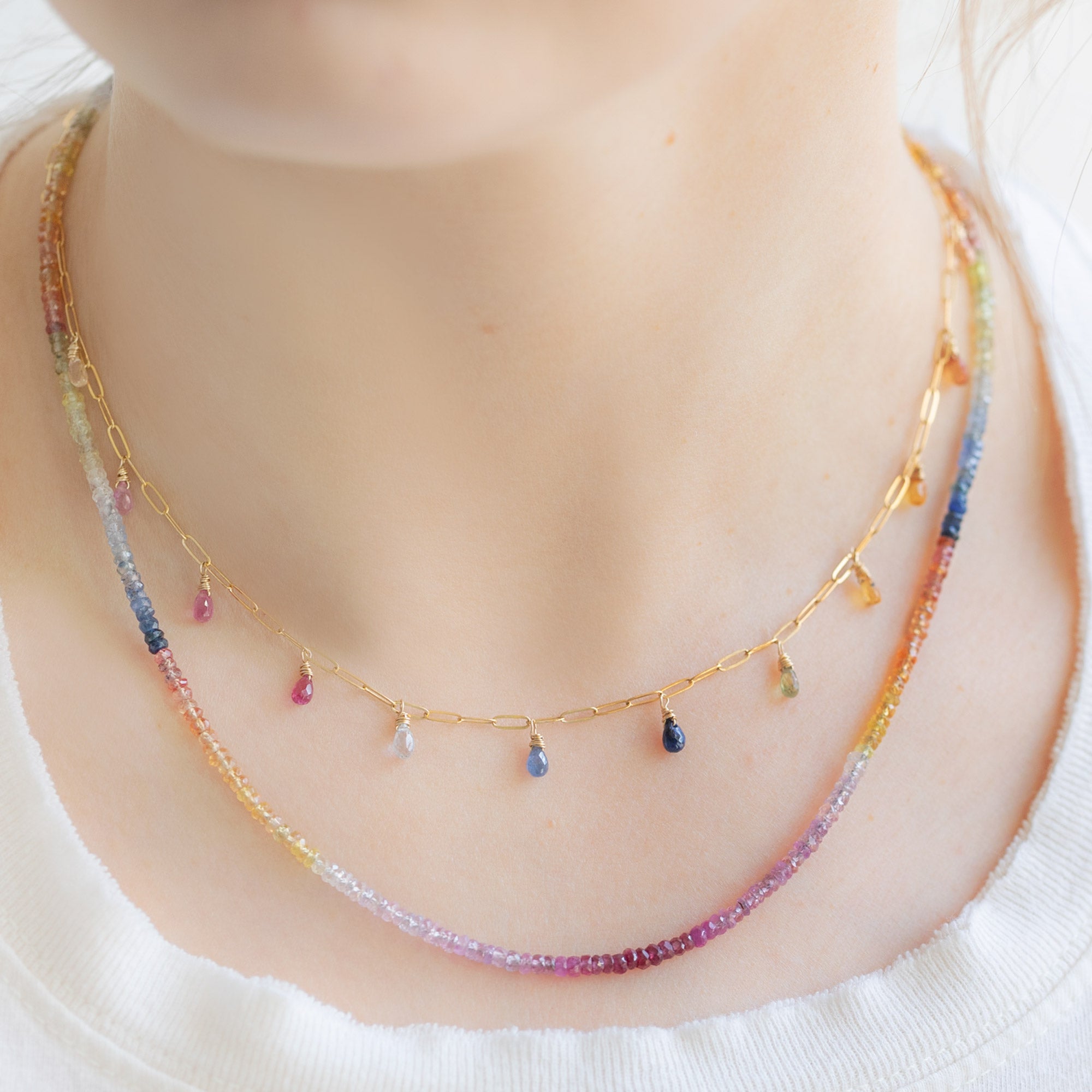 buy:the-rainbow-sapphire-briolette-necklace-gold-filled,the-rainbow-sapphire-beaded-necklace-gold-filled