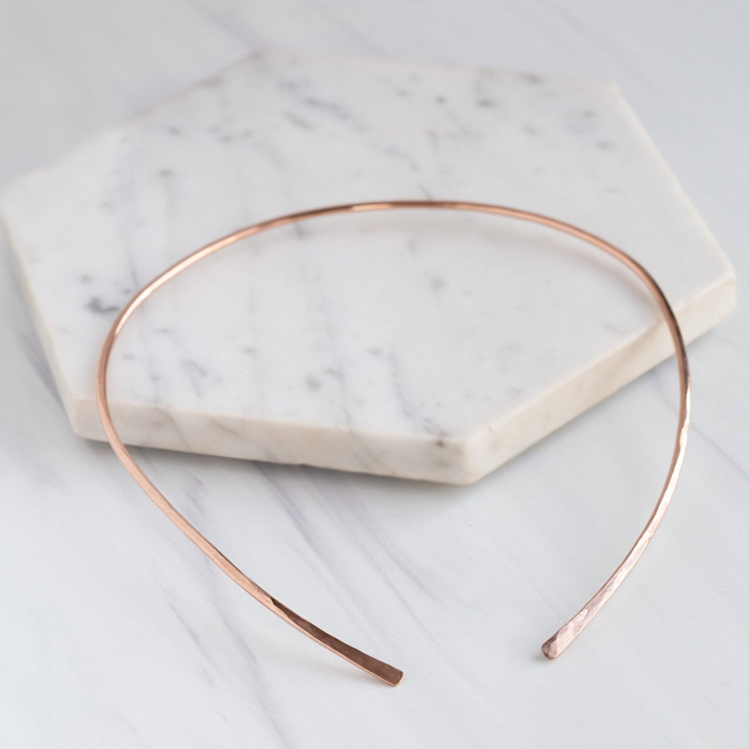 The Open Cuff Necklace | Yellow, Rose, or Sterling Silver