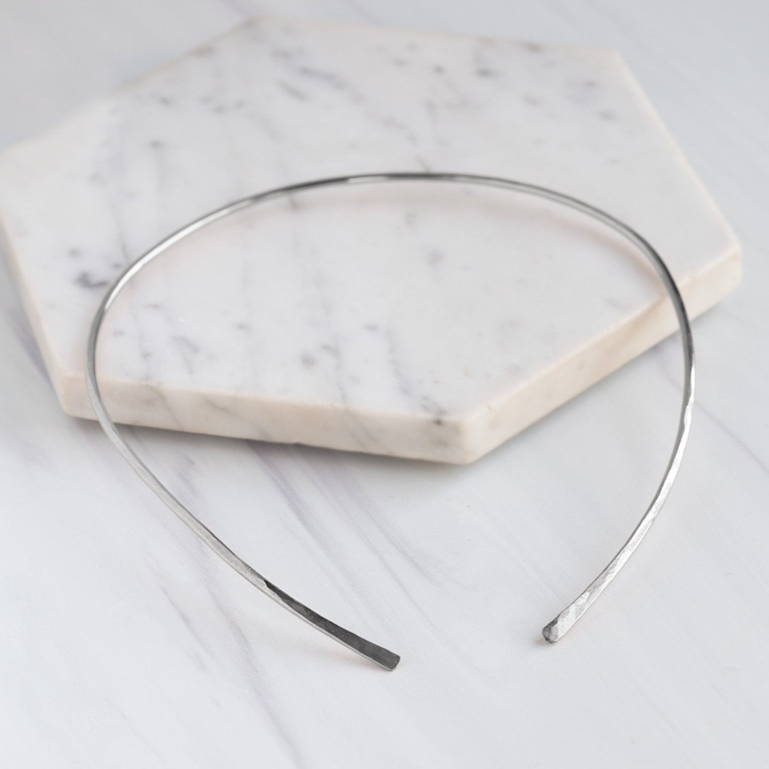 The Open Cuff Necklace | Yellow, Rose, or Sterling Silver