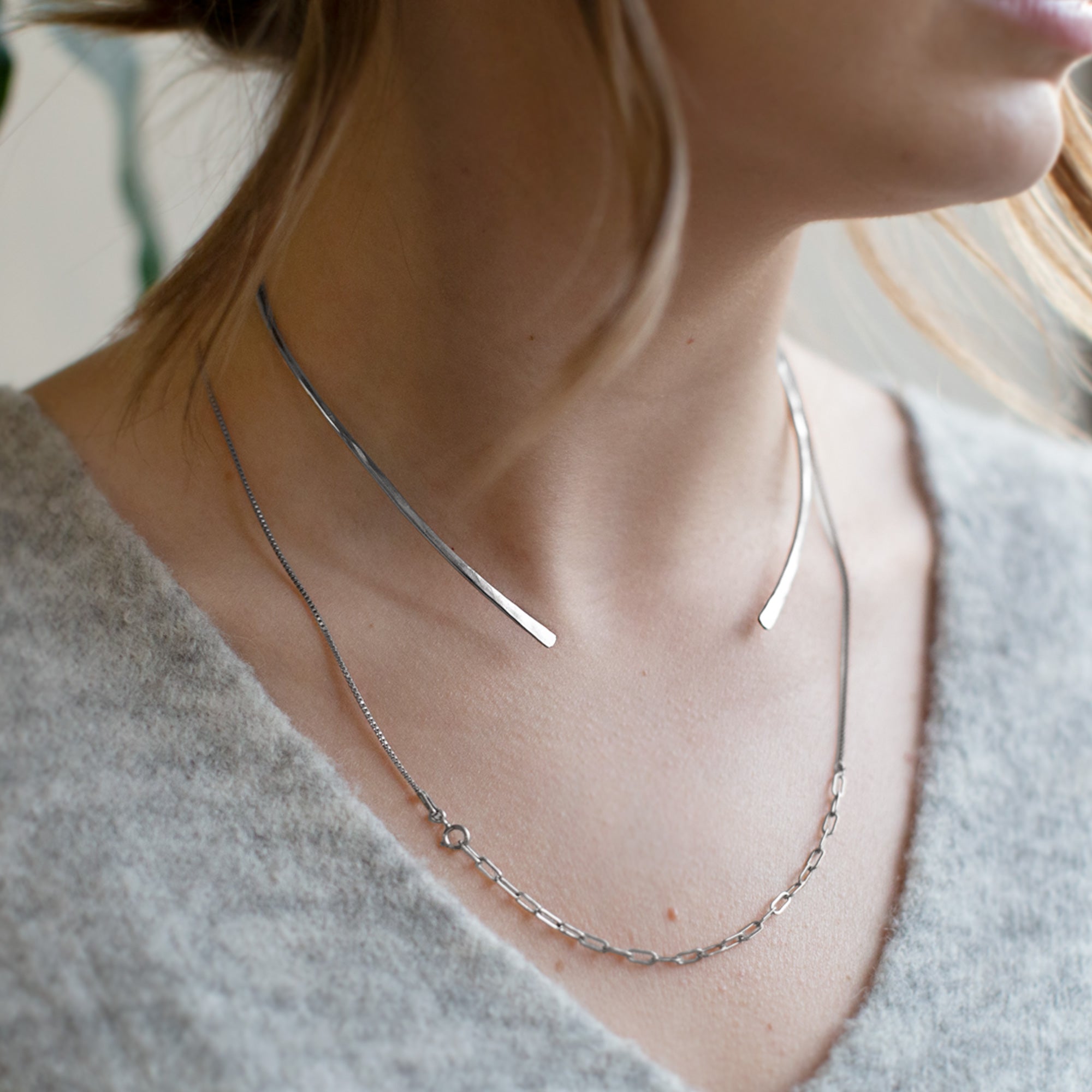 buy:the-4-in-1-cable-chain-necklace-sterling-silver,the-open-cuff-necklace-sterling-silver