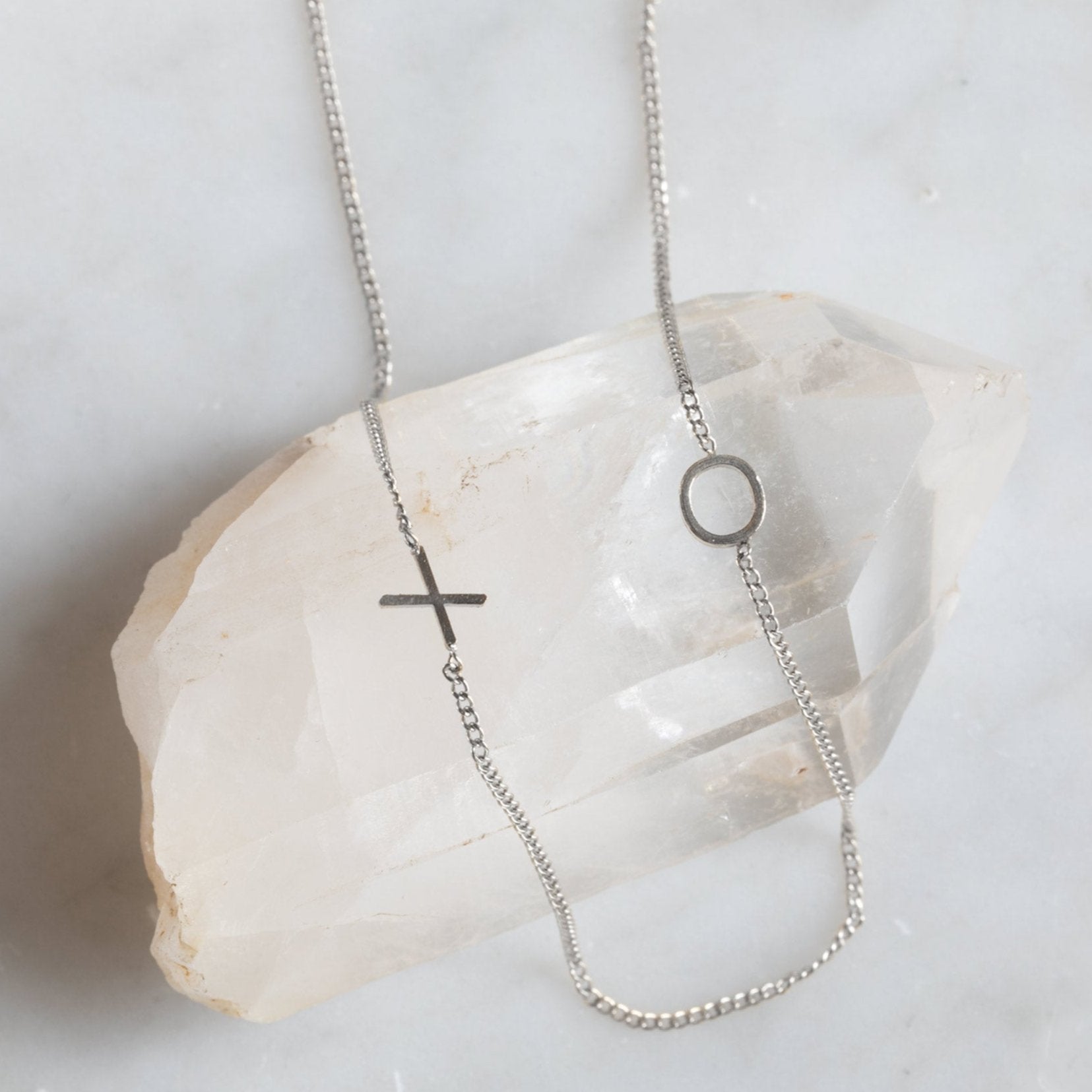 The XO' Necklace | Yellow, Rose or Sterling Silver