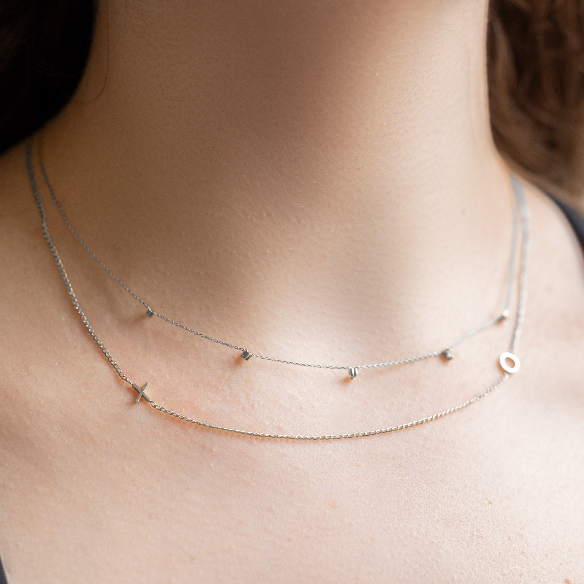 The XO' Necklace | Yellow, Rose or Sterling Silver