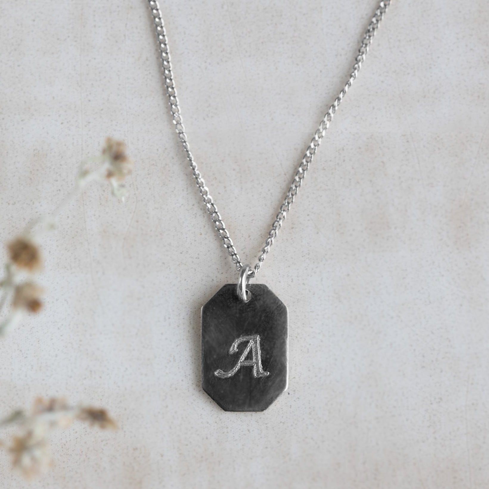 The Personalized Dog Tag Necklace | Yellow Gold or Sterling Silver