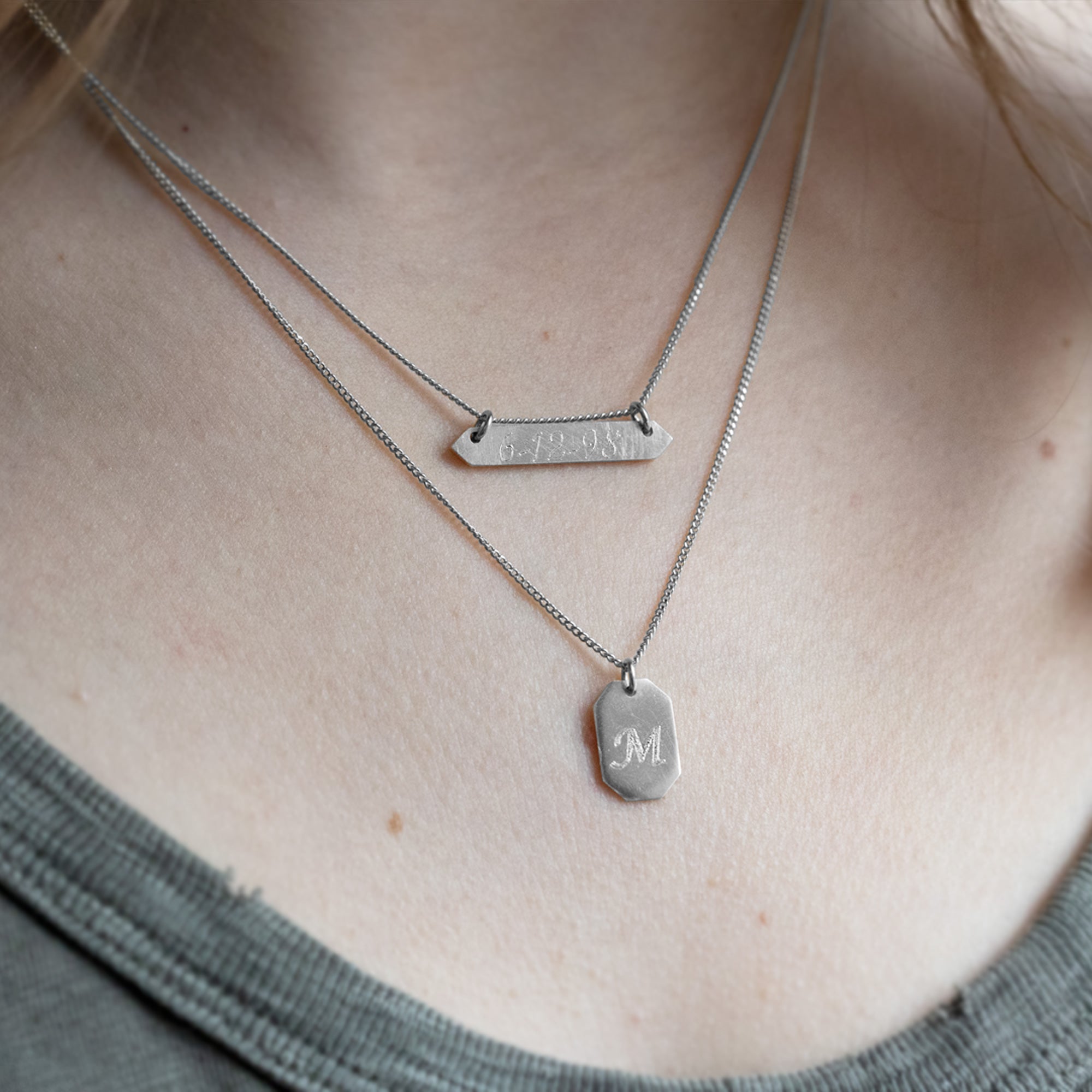 The Personalized Dog Tag Necklace | Yellow Gold or Sterling Silver