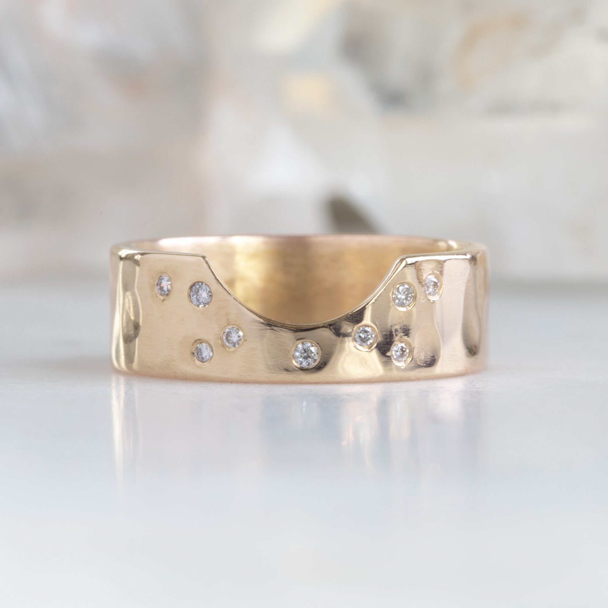 Constellation Arc Stacking Band | Yellow, Rose or White Gold