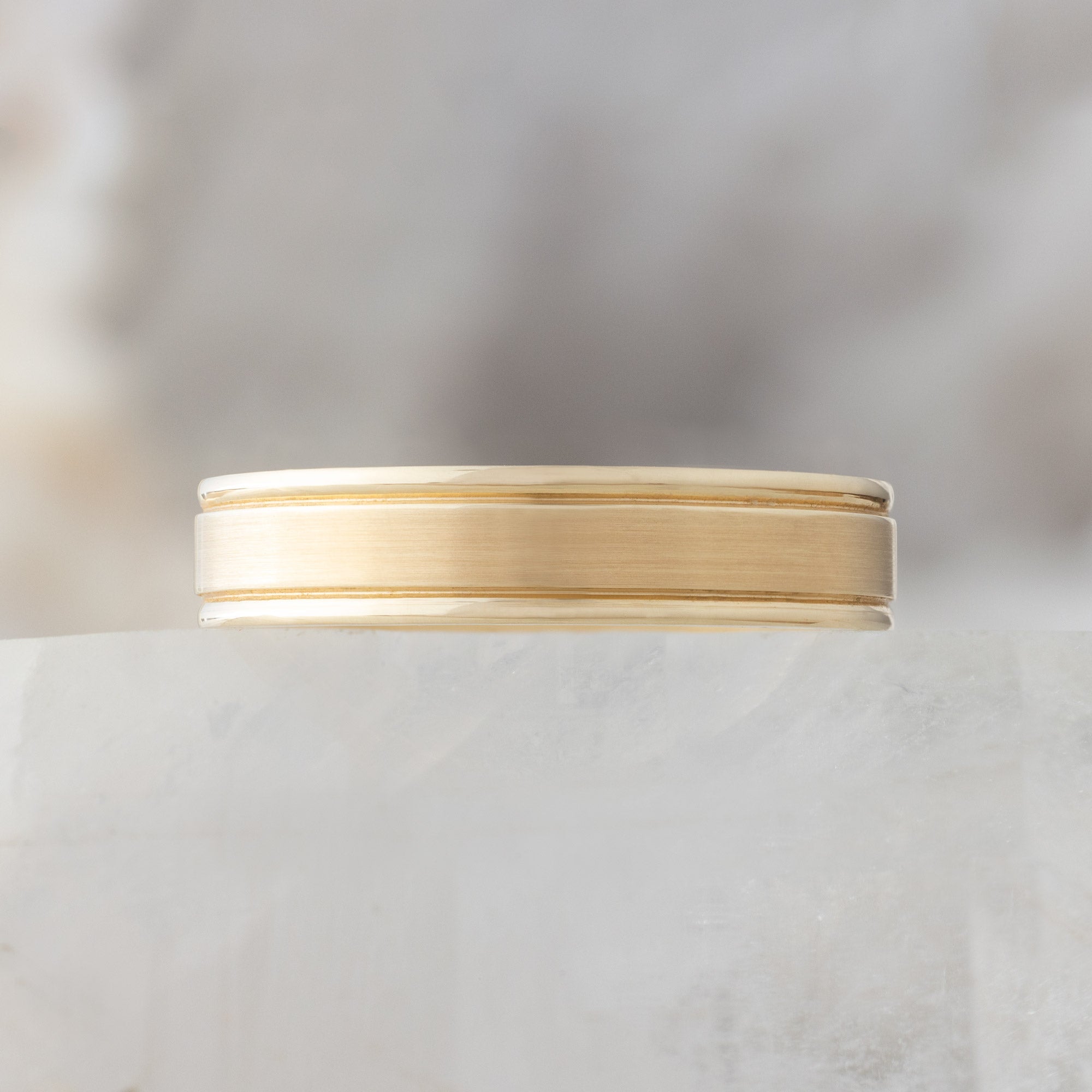 The Grooved Wedding Band | Yellow, Rose or White Gold