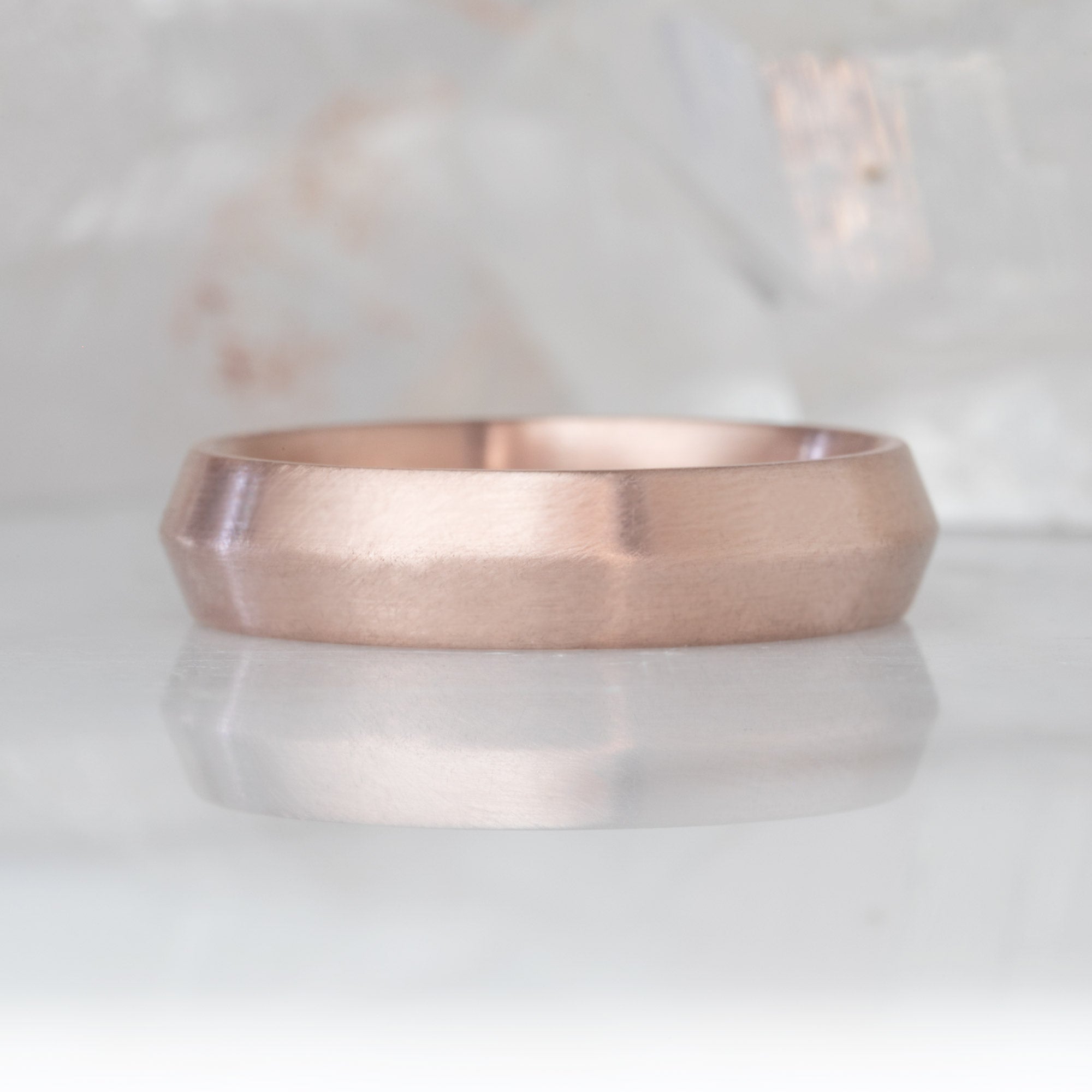 The Knife Edge Gold Wedding Band | Yellow, Rose or White Gold